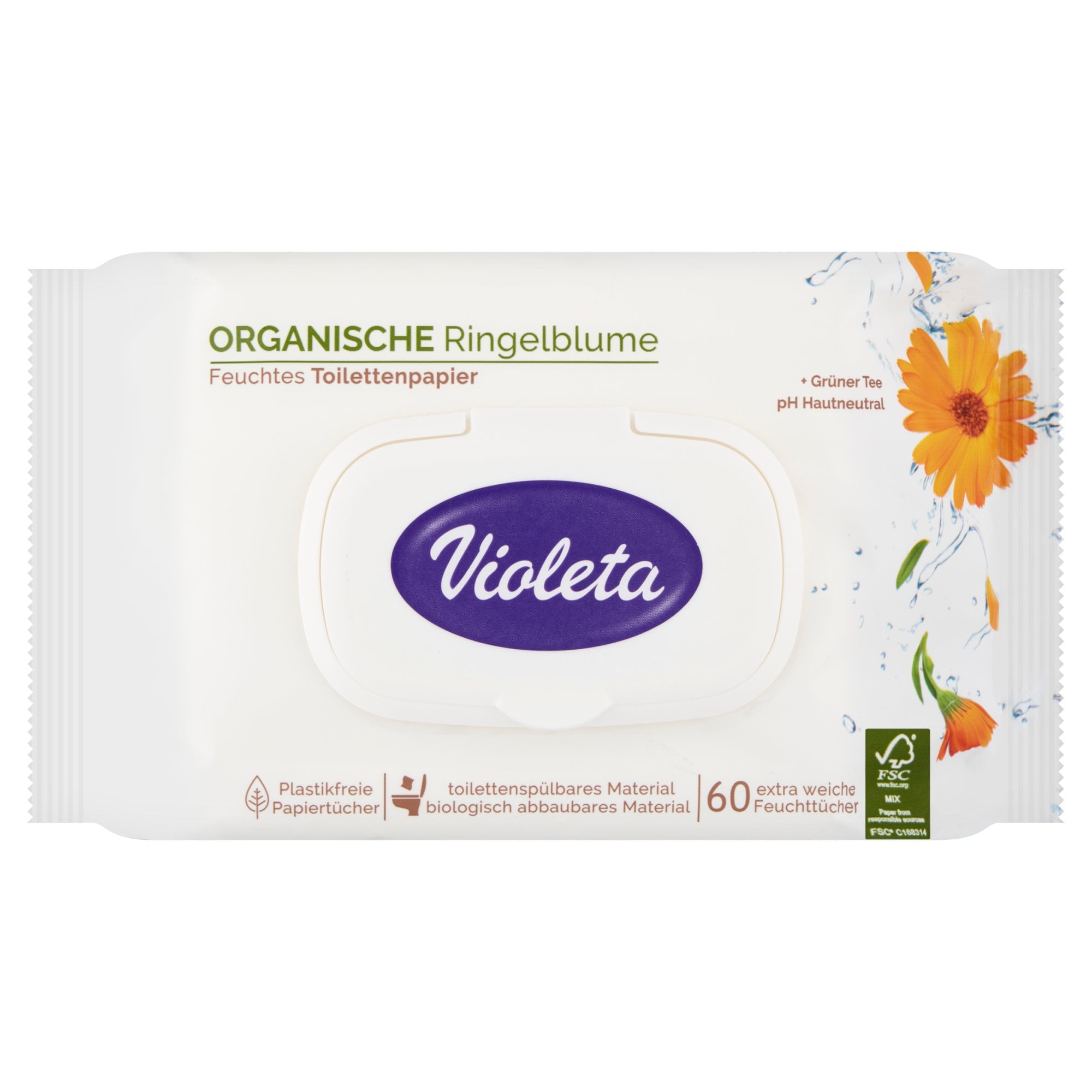 VIOLETA nedves toalett papír 60db - sensitive antiallergén
