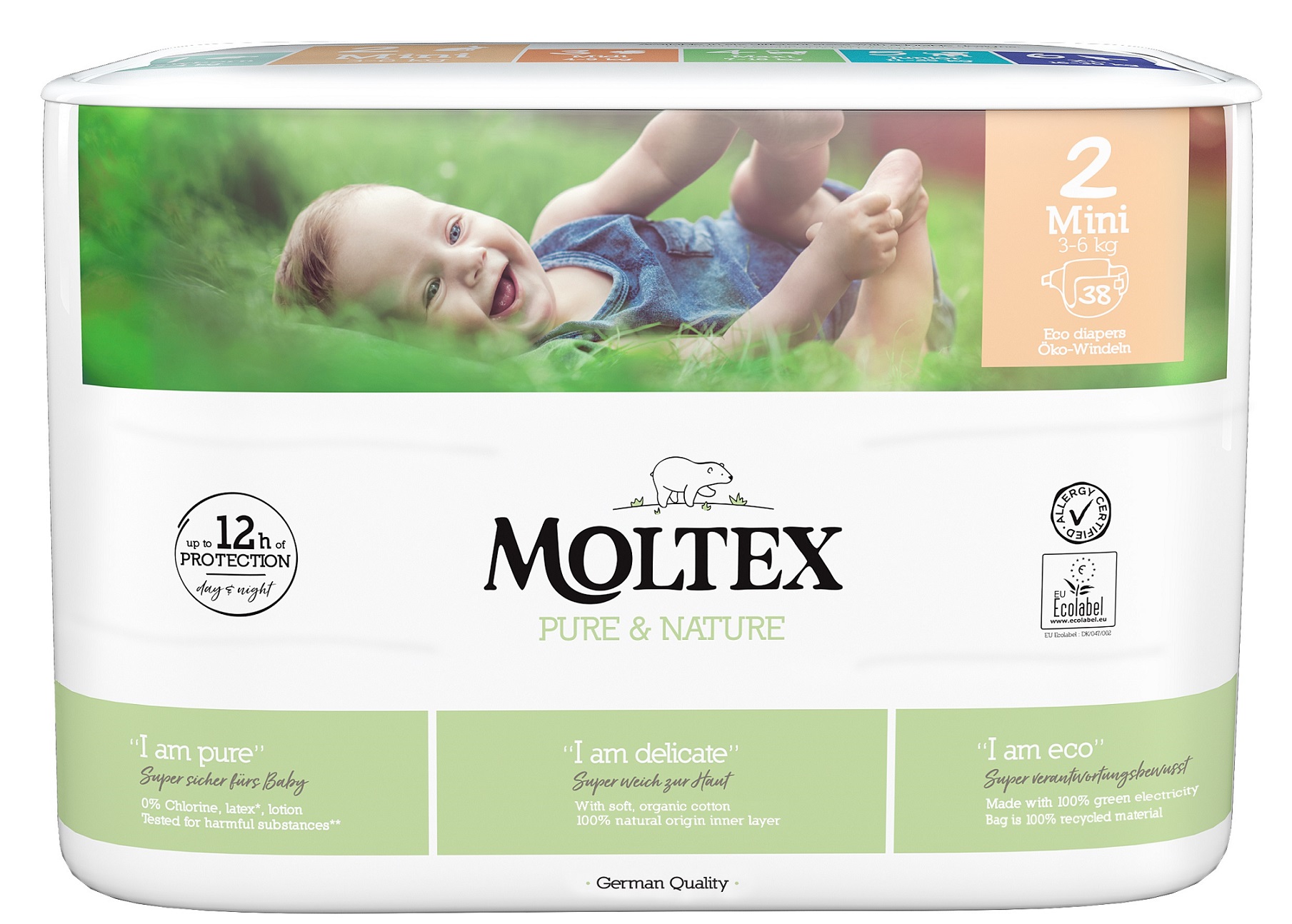 MOLTEX Pure & Nature ÖKO Nadrágpelenka 3-6 kg (2-es méret)