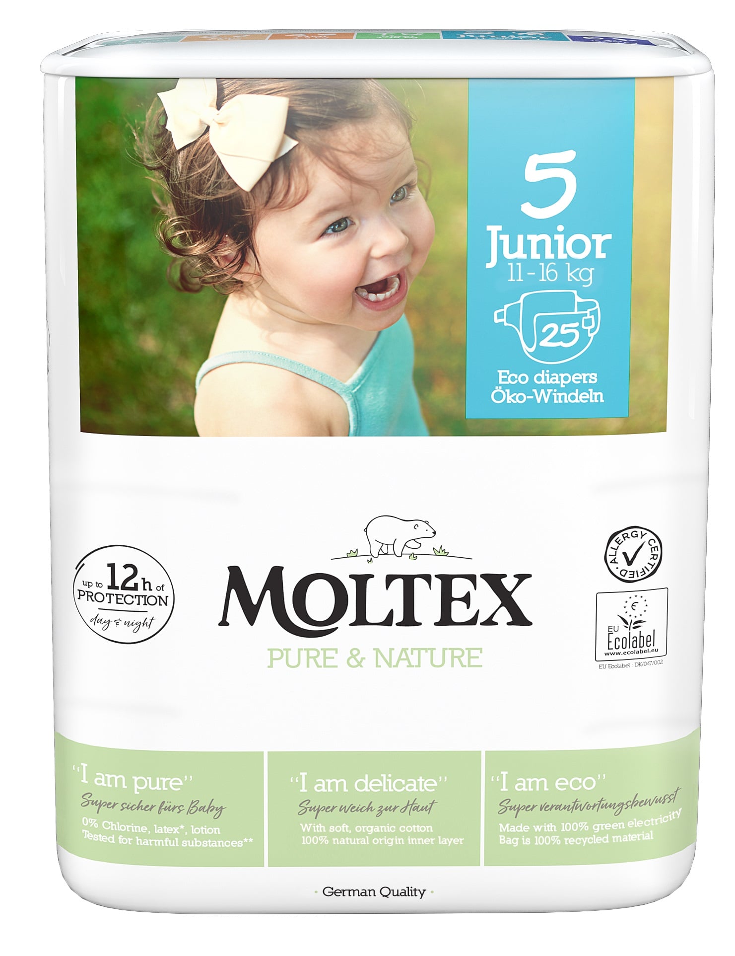 MOLTEX Pure & Nature ÖKO Nadrágpelenka 11-16 kg (5-ös méret)