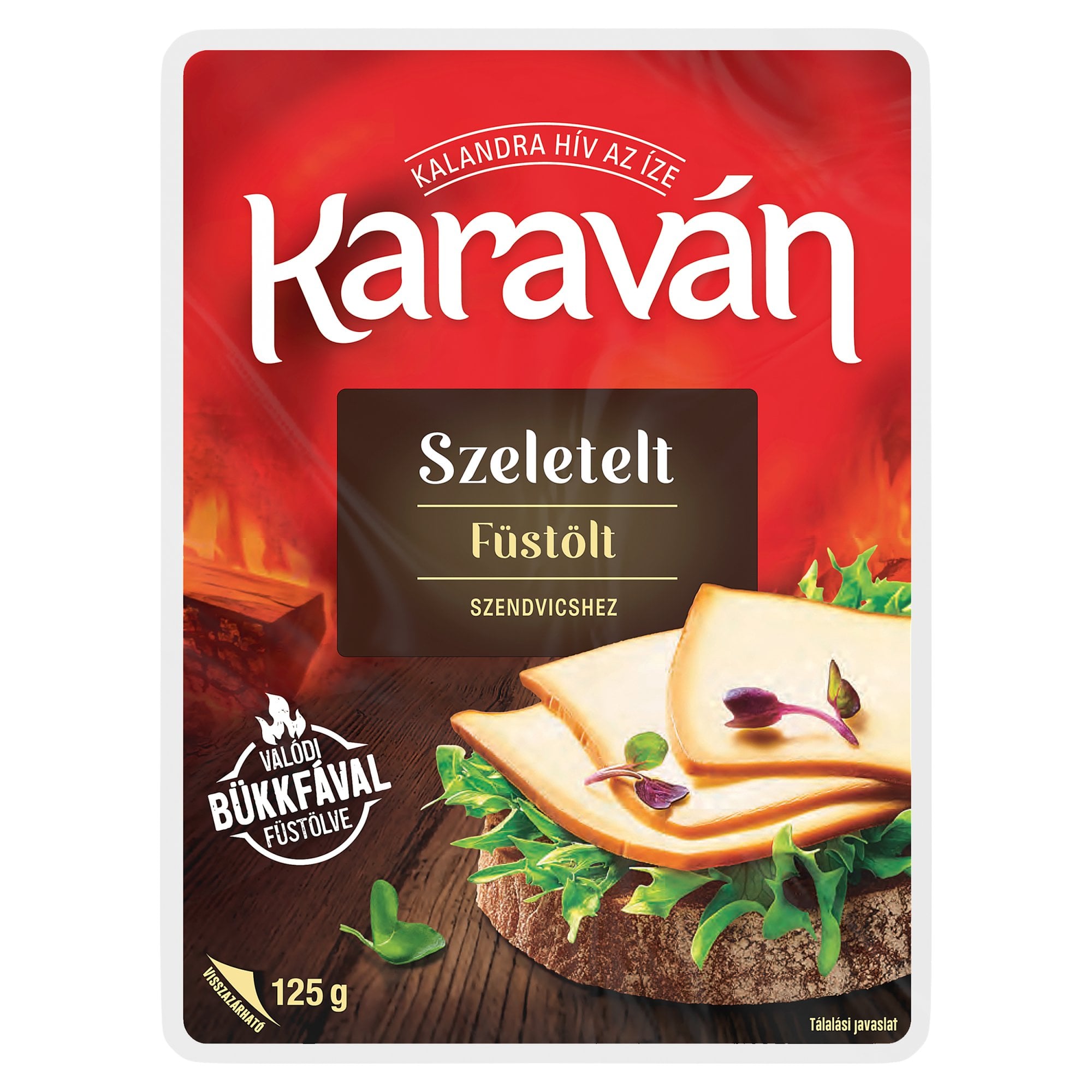 Karaván Szeletelt ömlesztett füstölt sajt