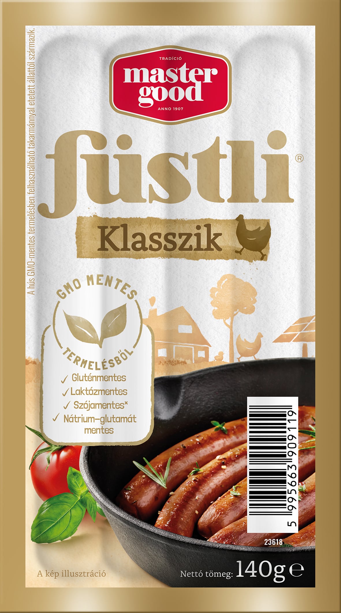 Master Good Füstli Klasszik füst ízesítésű virsli csirkehúsból