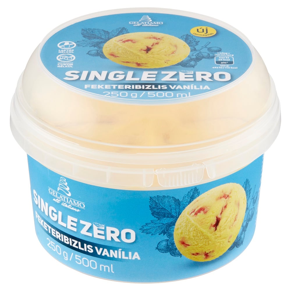 Single Zero Feketribizlis Vanília jégkrém