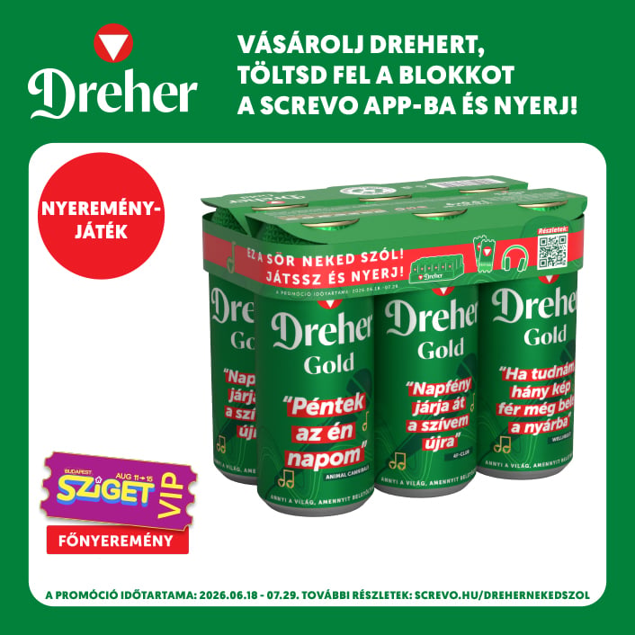Dreher Gold minőségi világos sör 5% (6-os multipack)