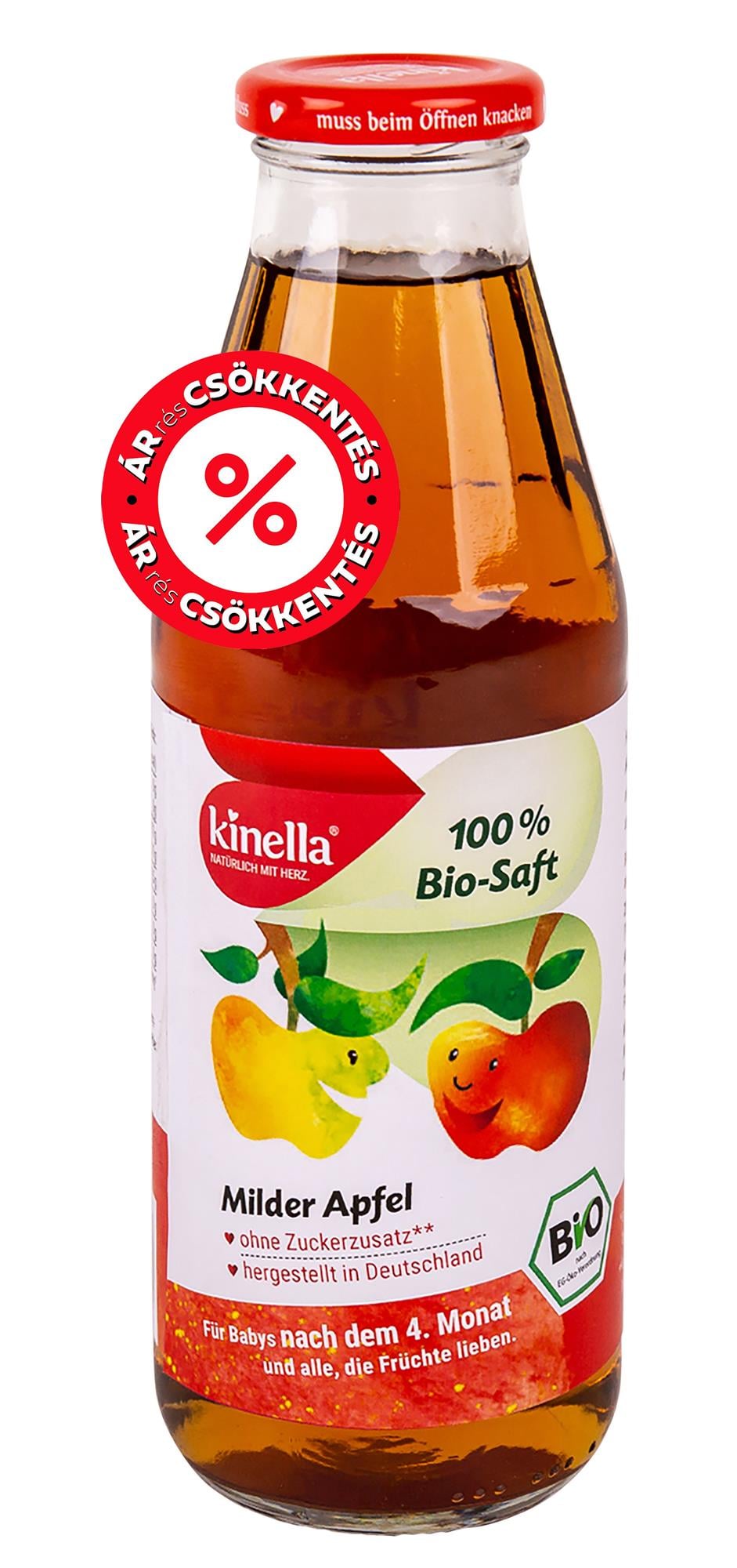 Kinella bio 100% lágy almalé babaital 4 hónapos kortól