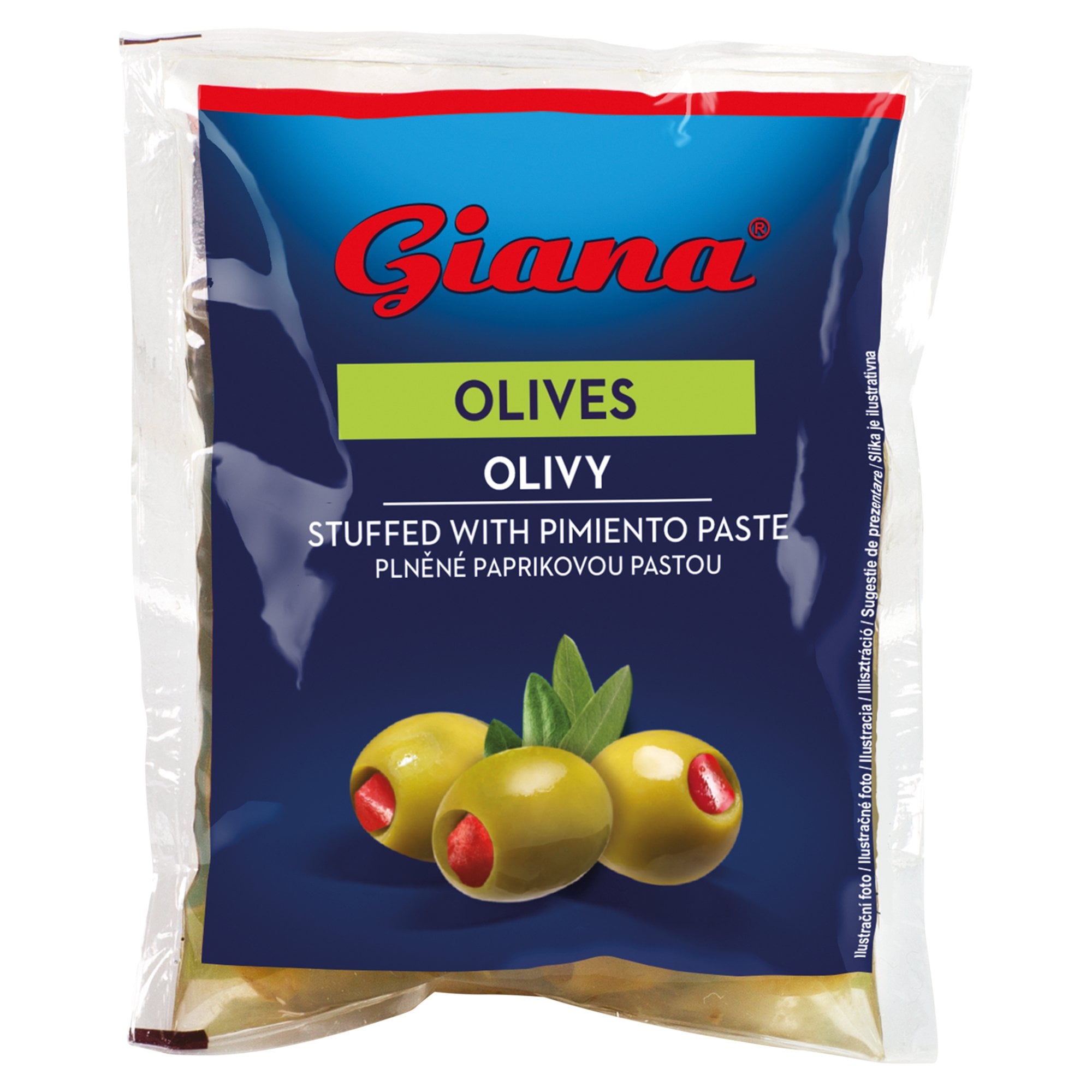 Giana Olívabogyó zöld, paprikakrémmel töltve (195 g)