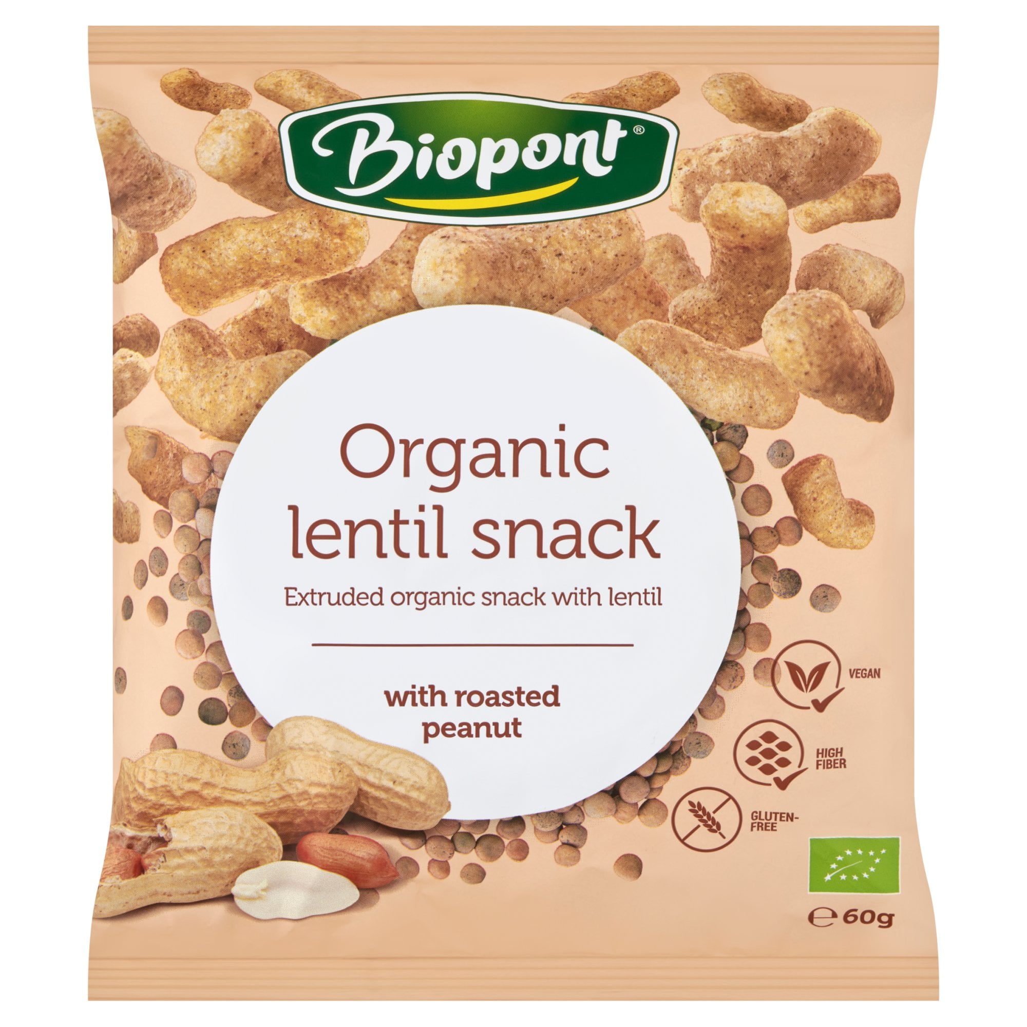 BIO Extrudált lencse, földimogyoróval (gluténmentes)