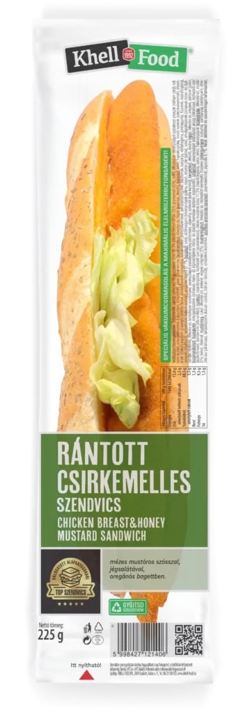 Khell-Food Rántott csirkemelles bagett szendvics
