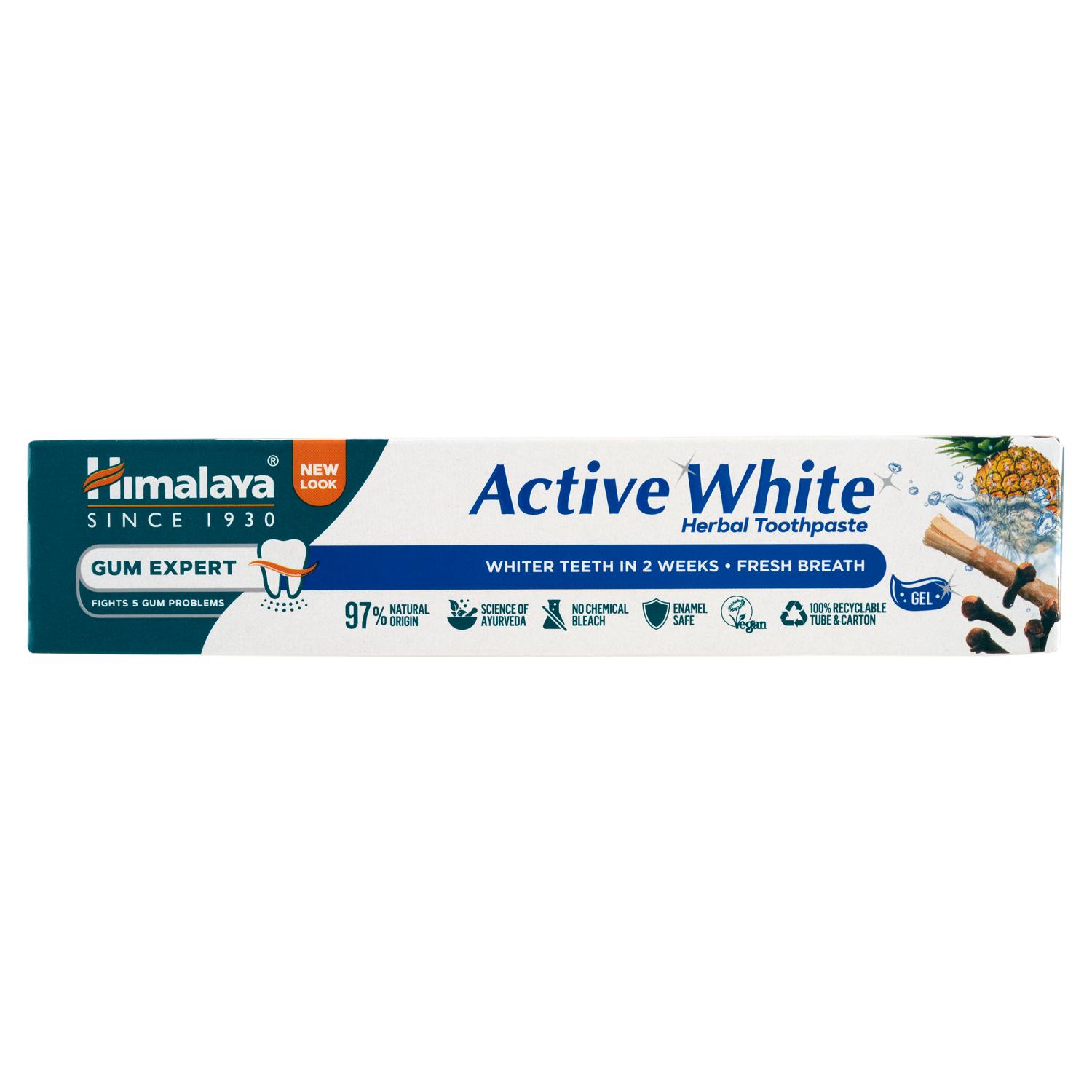 Himalaya Active White fogfehérítő és frissítő gyógynövényes fogkrémgél