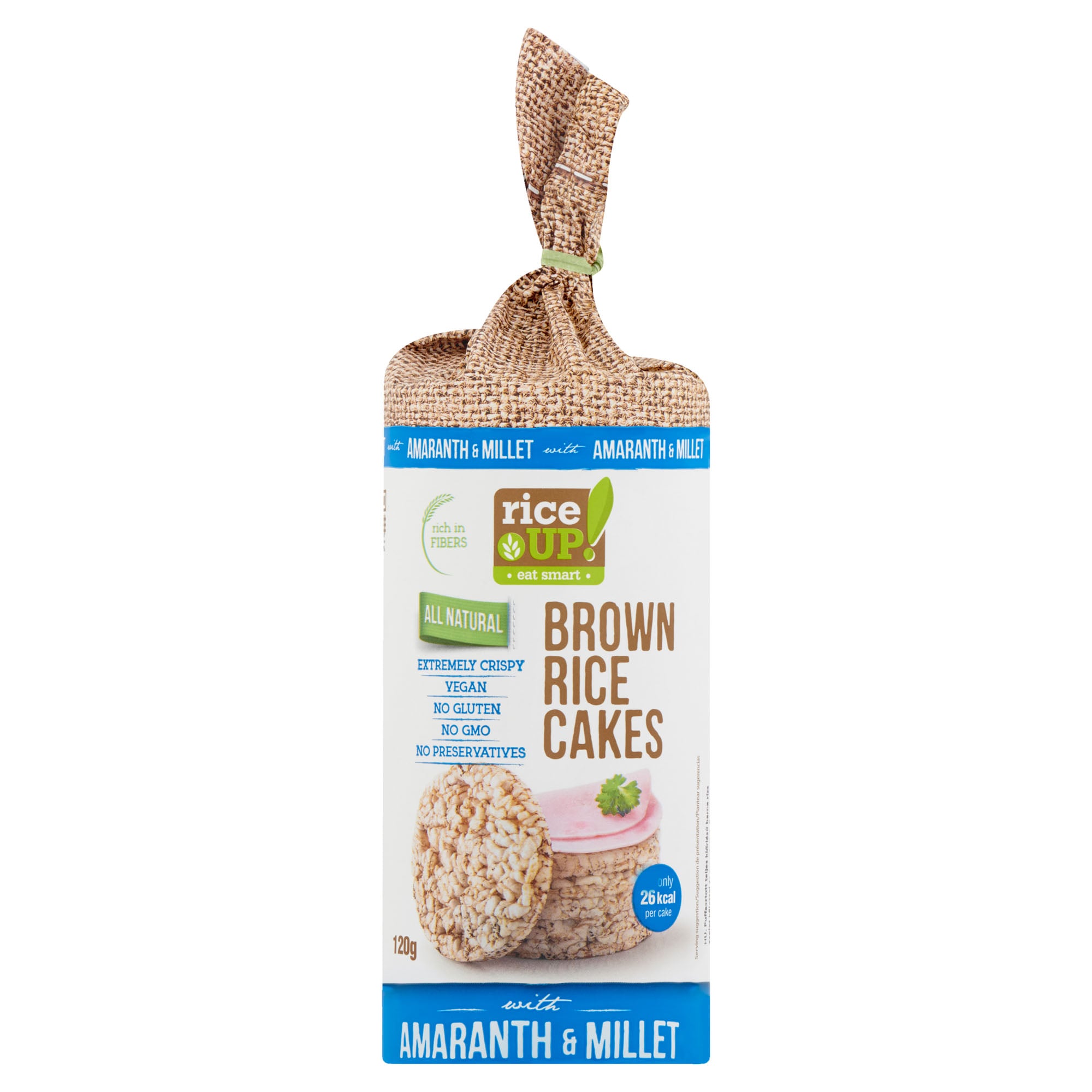 RiceUp! Eat Smart Puffasztott barna rizs szelet kölessel és amaránttal