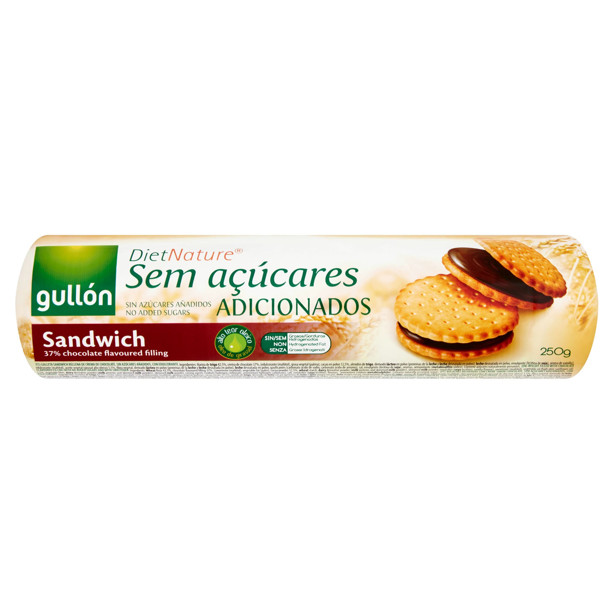 Gullon DietNature kakaós krémmel töltött szendvicskeksz