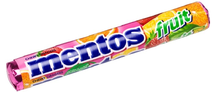 Mentos Fruit gyümölcsízű cukordrazsé