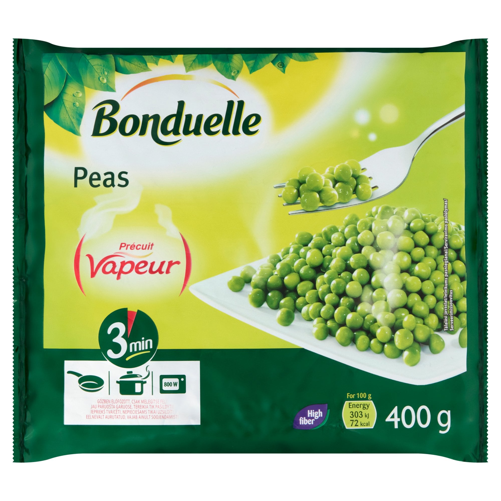 Bonduelle Vapeur gyorsfagyasztott zöldborsó