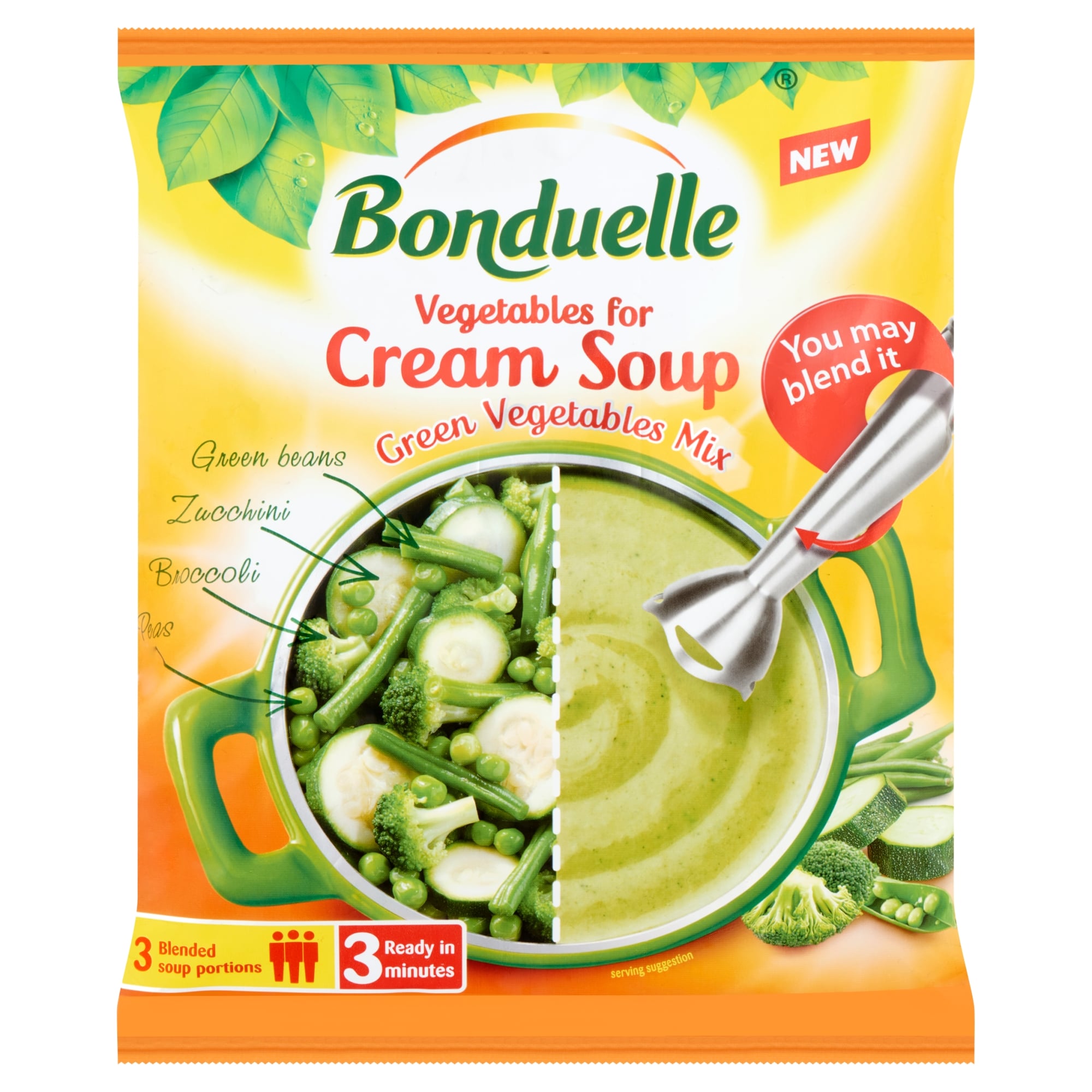 Bonduelle gyorsfagyasztott zöld mix krémleves zöldségkeverék