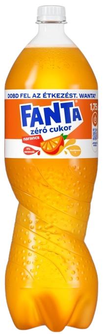 Fanta zéró cukor energiamentes narancsízű szénsavas üdítőital édesítőszerekkel
