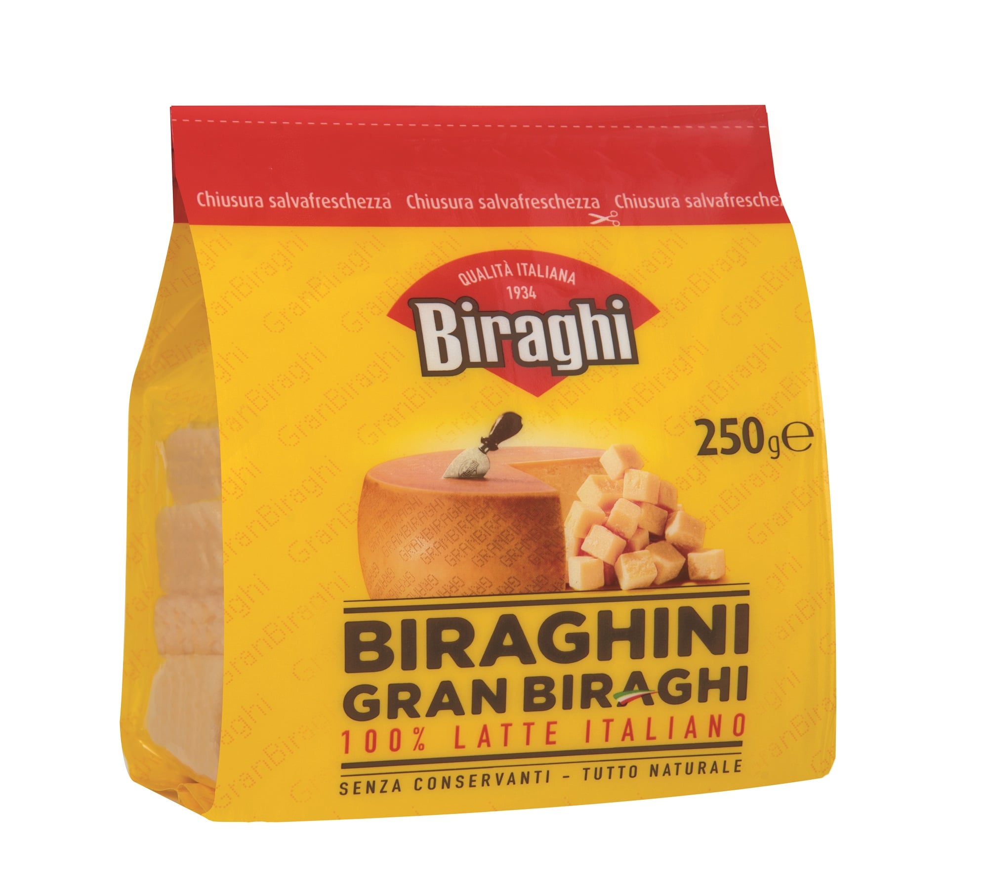 Biraghini Félzsíros, kemény snack sajtkockák