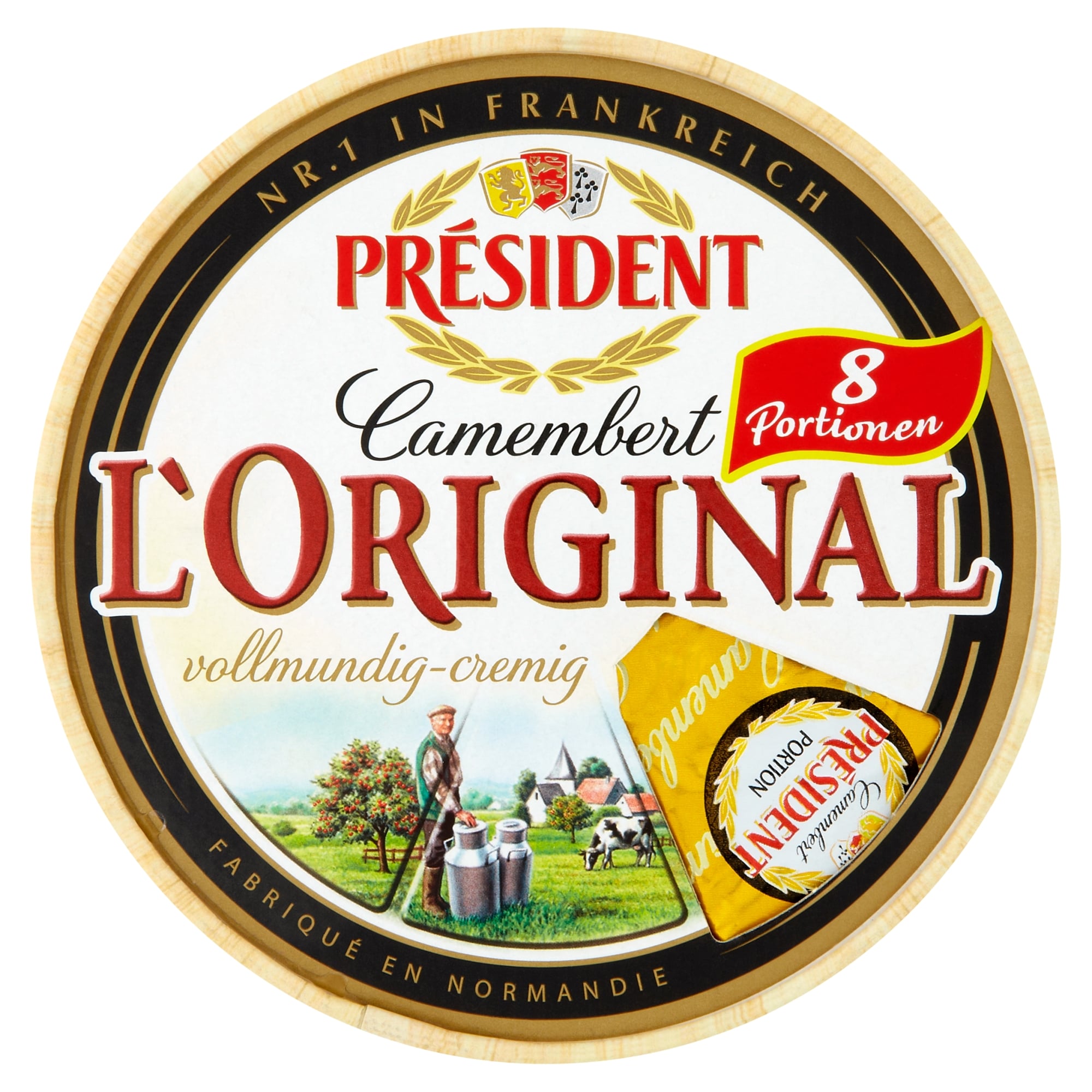 Président Camembert L'Original fehér nemespenésszel érlelt zsíros lágy sajt
