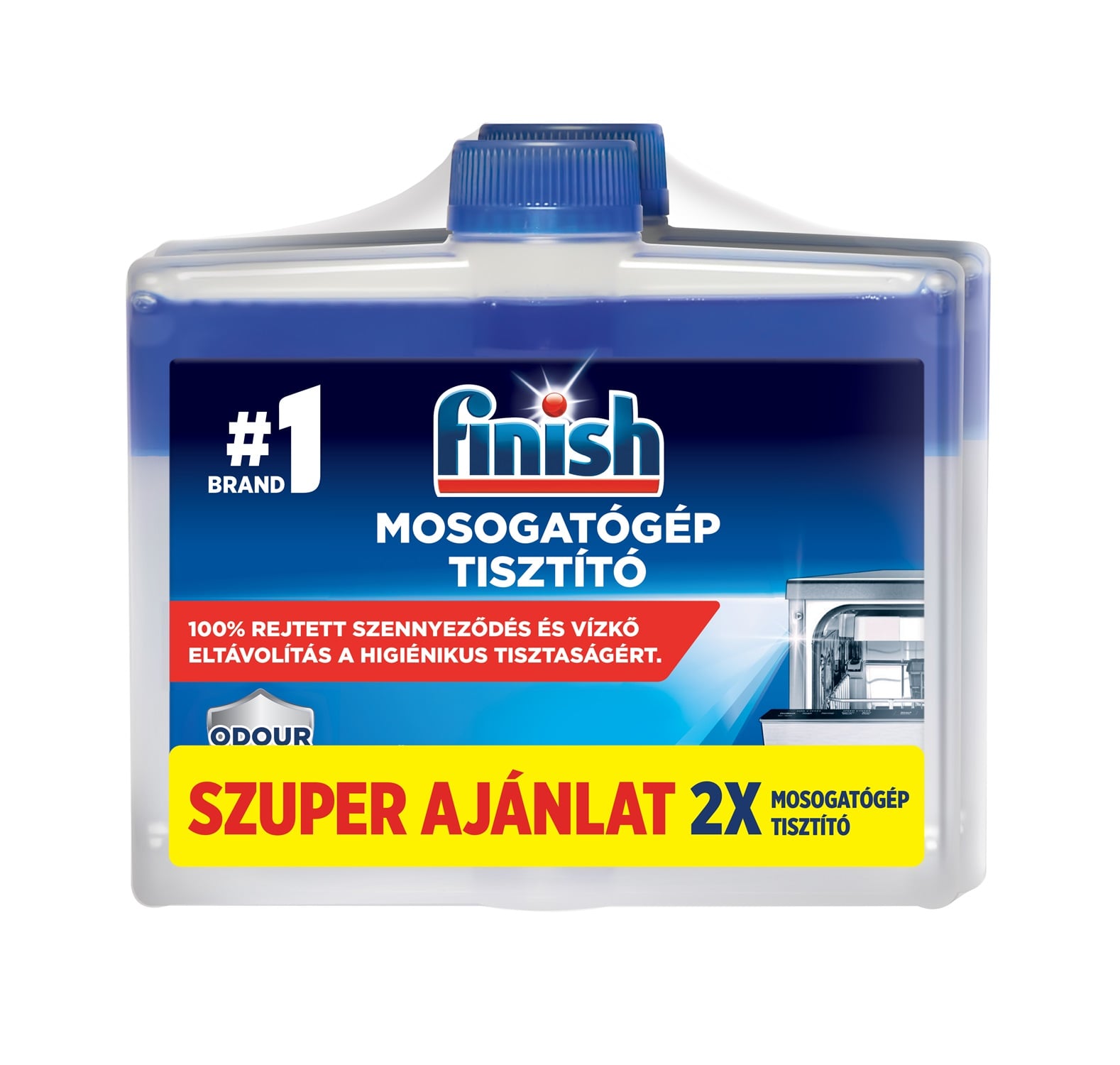 Finish mosogatógép-tisztító folyadék, Regular 2x250 ml