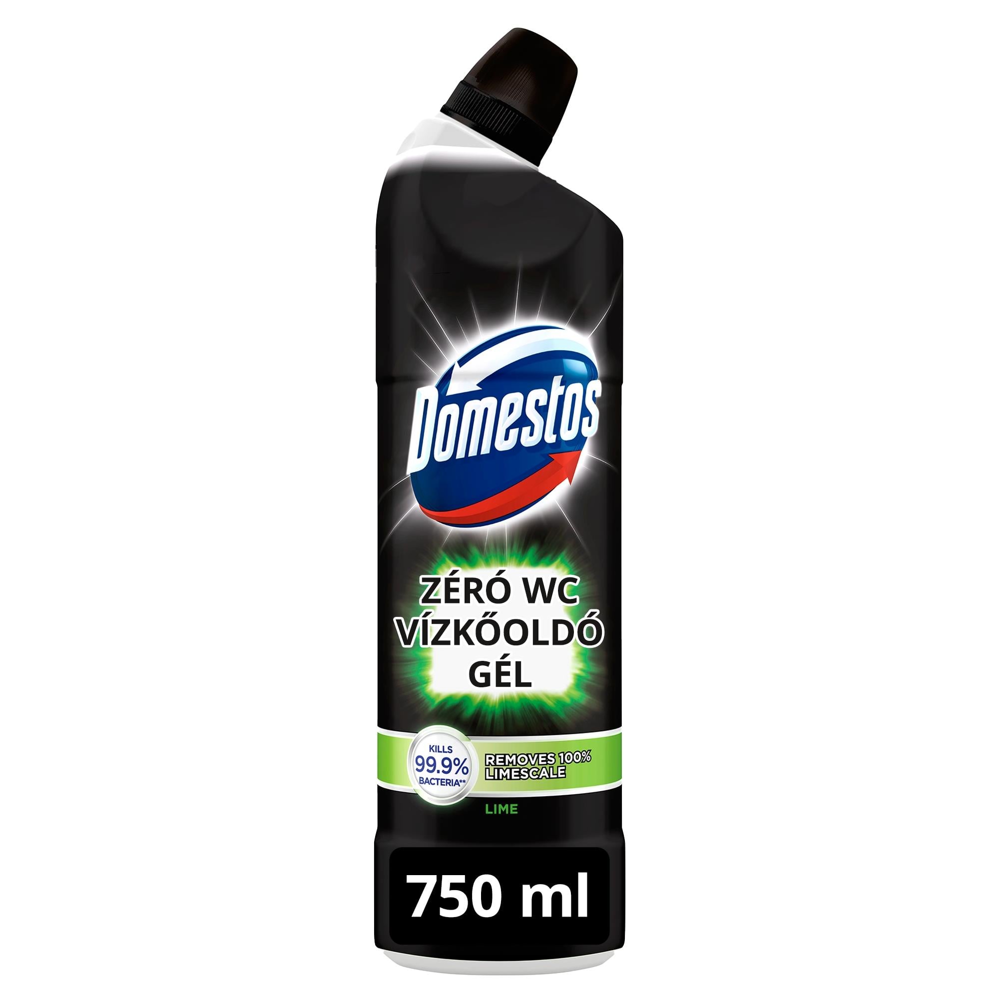 Domestos zéró Lime WC vízkőoldó gél fertőtlenítő hatással, 750ml