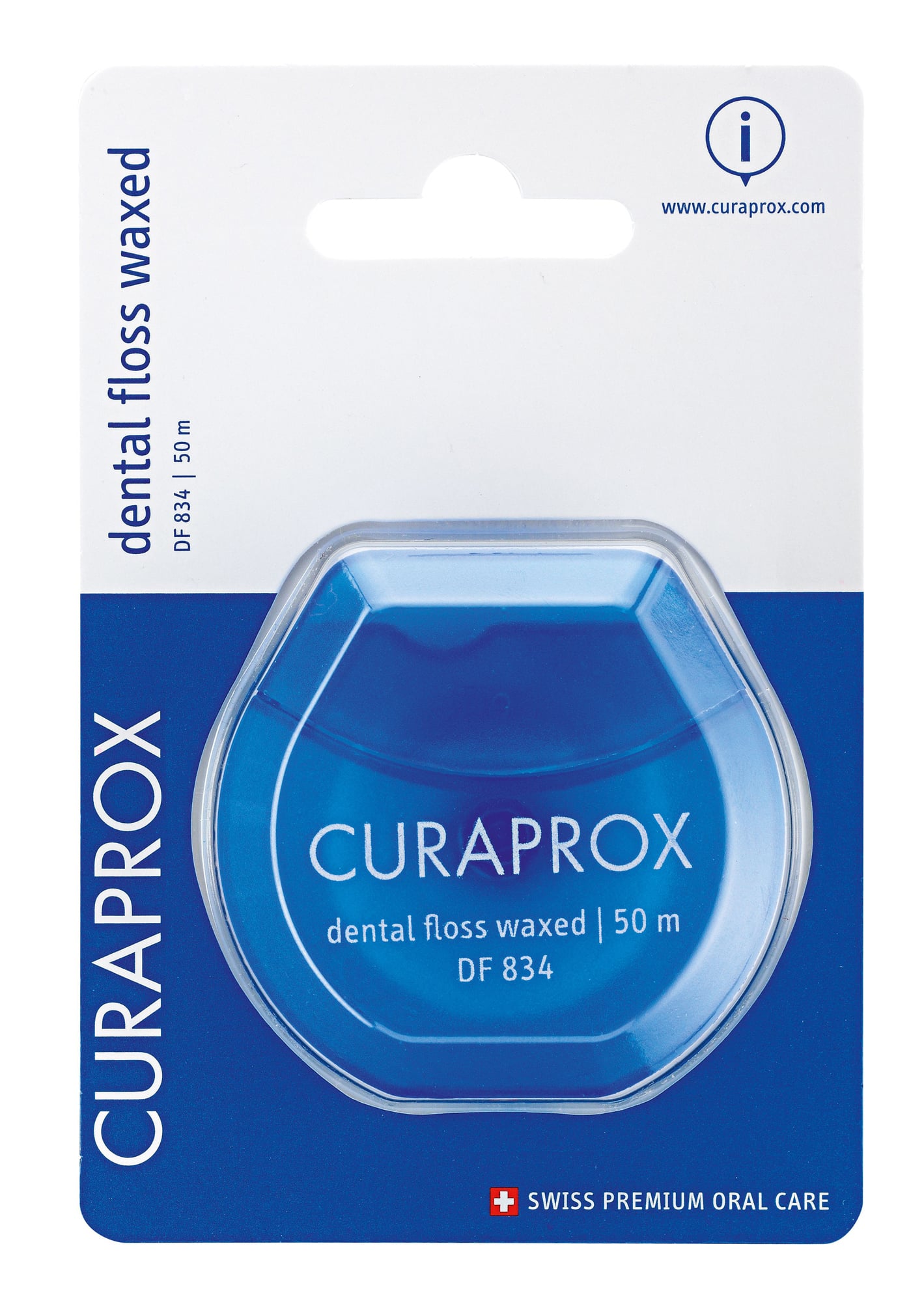 Curaprox Viaszolt Fogselyem adagolóval 50m