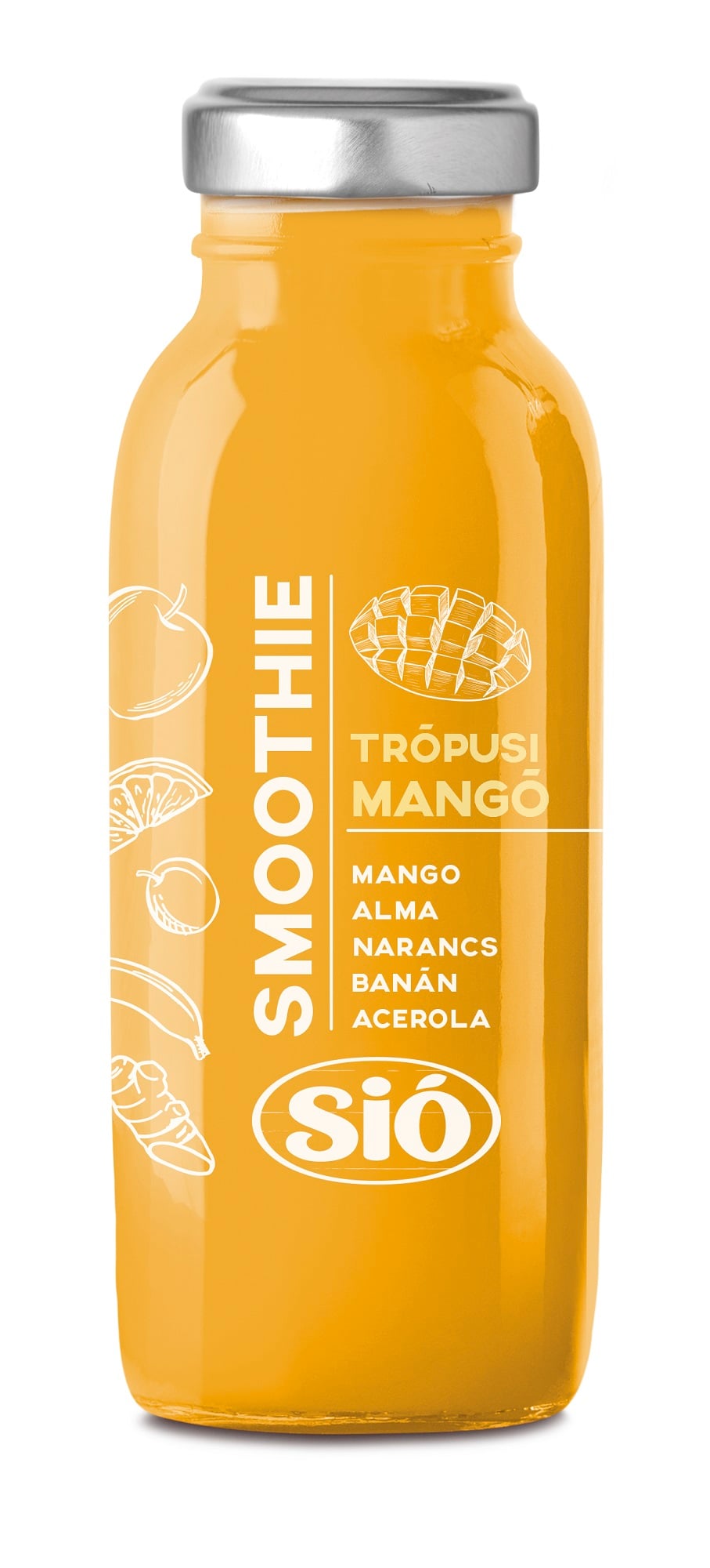 Sió trópusi mangó smoothie
