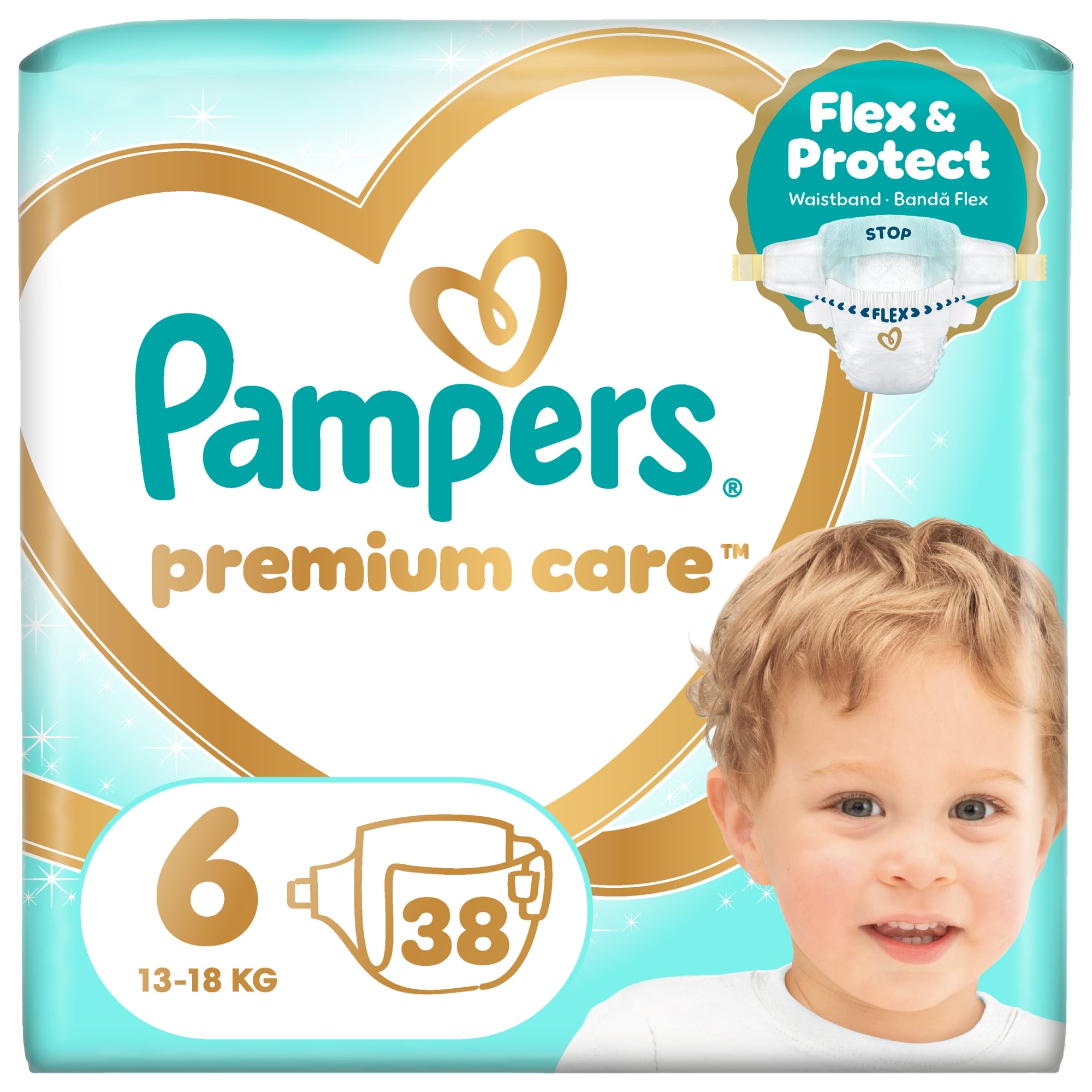 Pampers Premium Care Pelenka, Méret: 6 (13-18 kg) 38 db