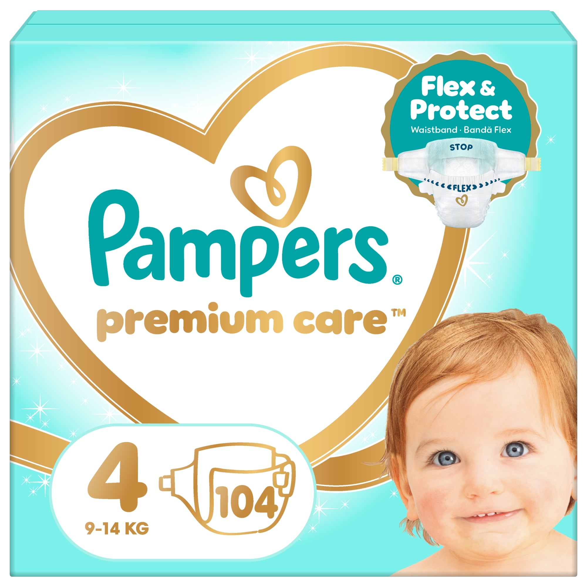 Pampers Premium Care Pelenka, Méret: 4 (9-14 kg) 104 db