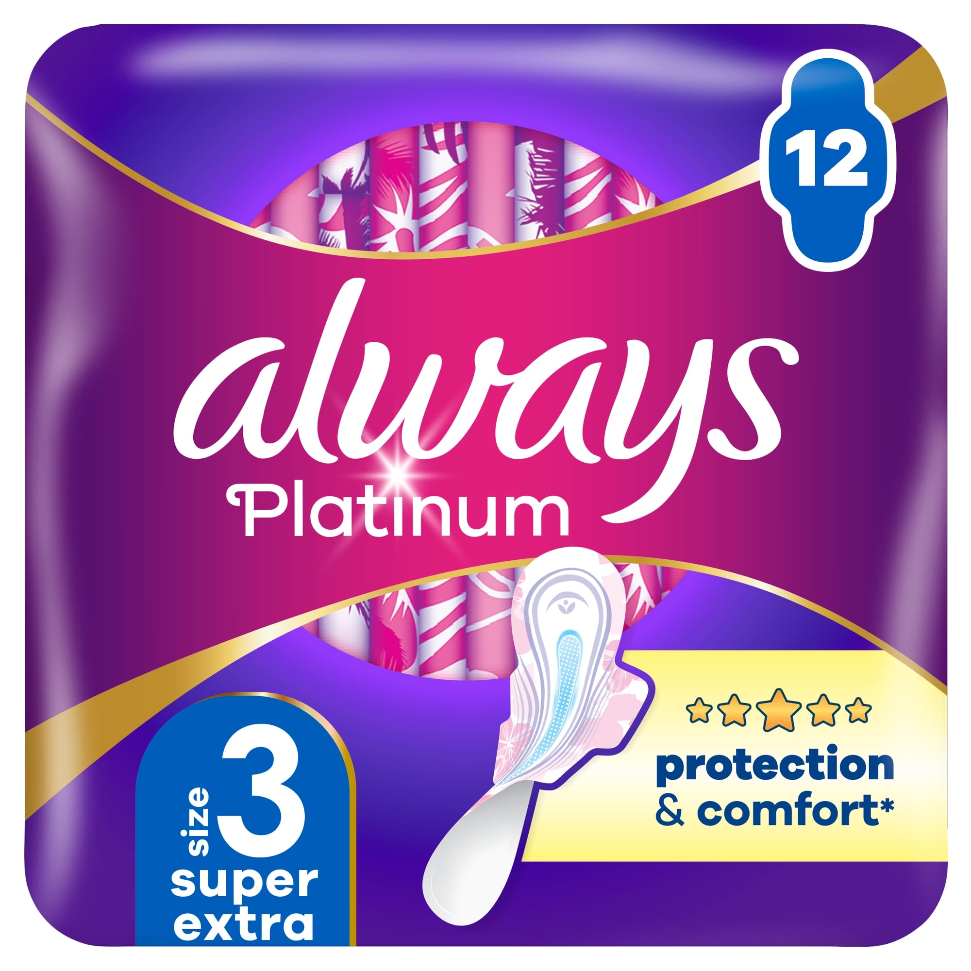 Always Platinum Night (3-as Méret) Szárnyas Egészségügyi Betét