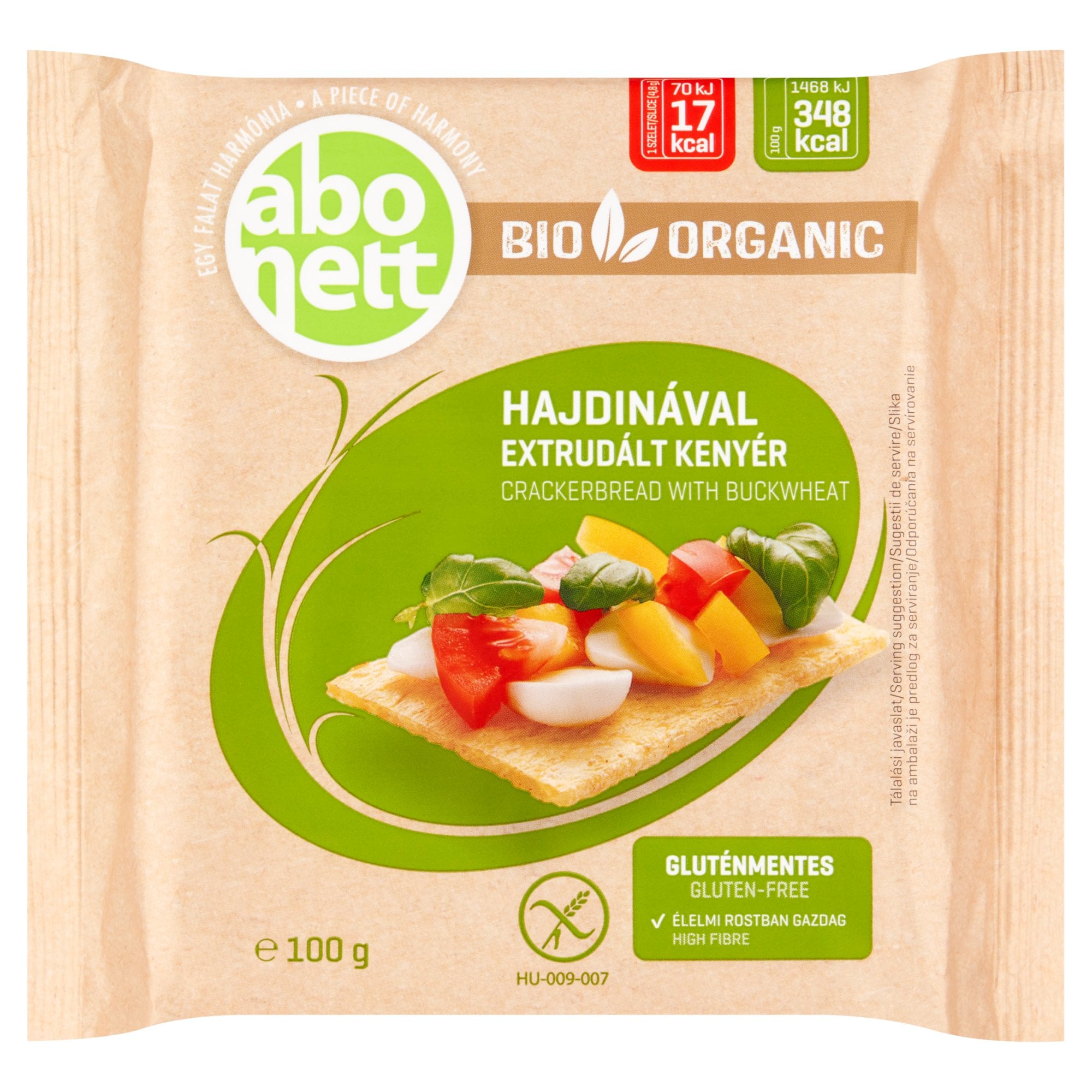 Abonett BIO Gluténmentes Hajdinával Extrudált Kenyér