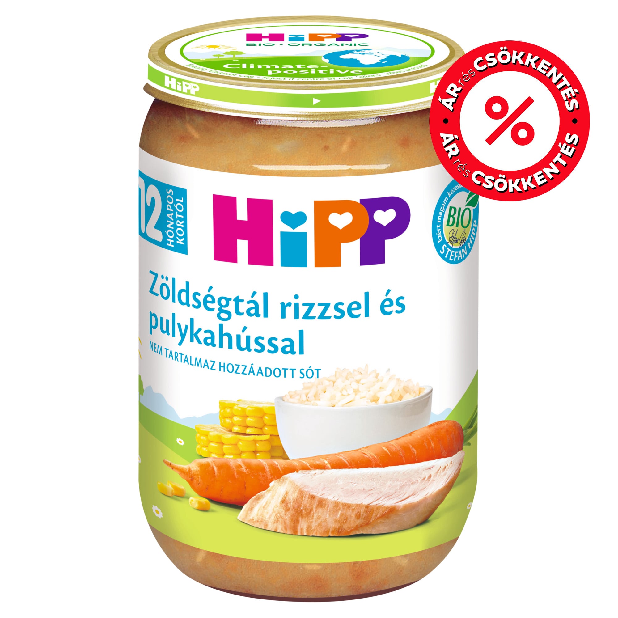 Hipp Zöldségtál rizzsel és pulykahússal 12 hónapos kortól