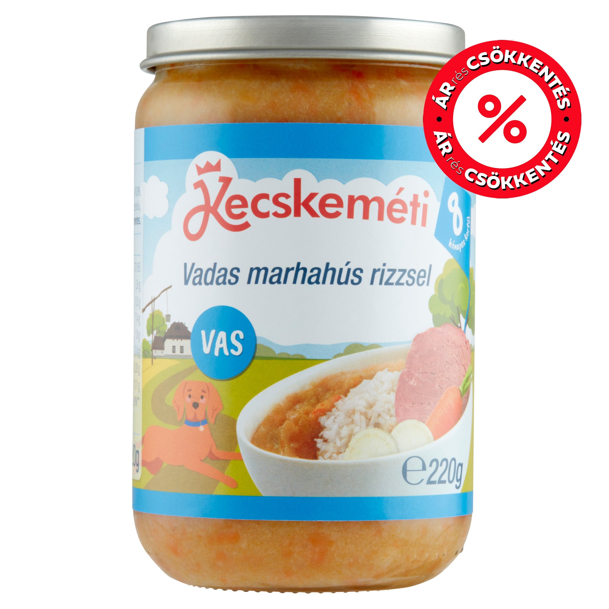 Kecskeméti Rizs vadas marhahússal 8 hónapos kortól
