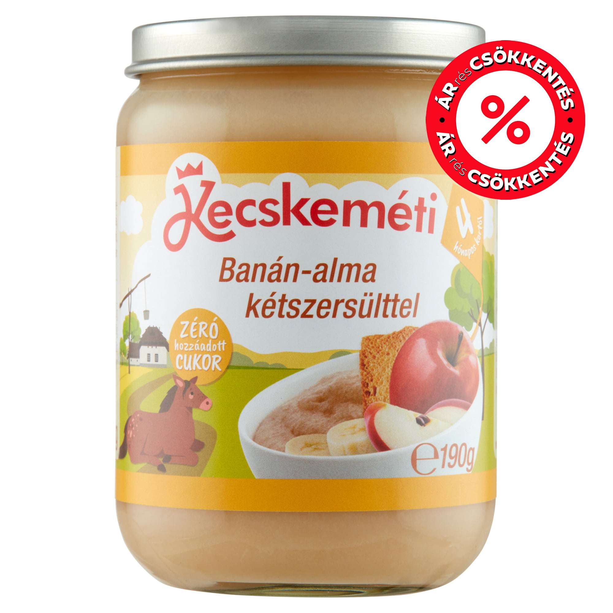 Kecskeméti Banán-Alma kétszersülttel 4 hónapos kortól