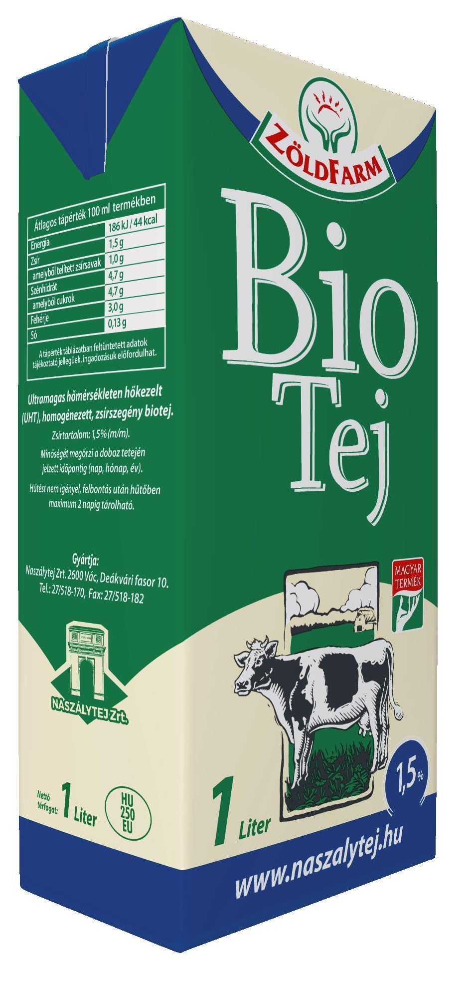Zöldfarm BIO UHT Tej 1,5%