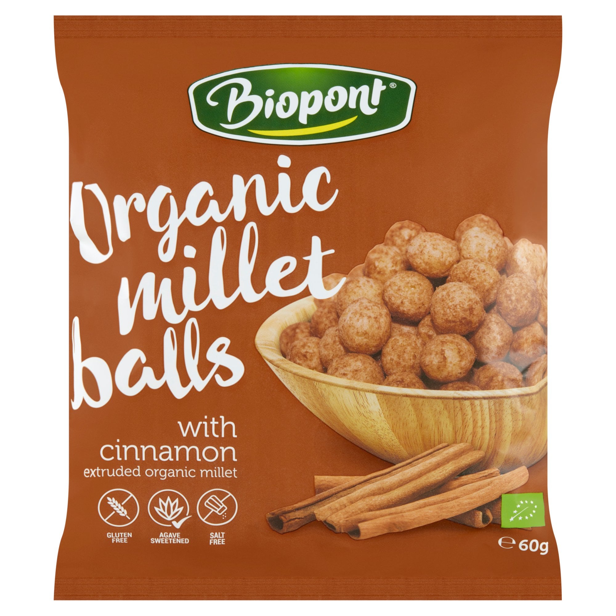 Extrudált BIO kölesgolyó, fahéjas