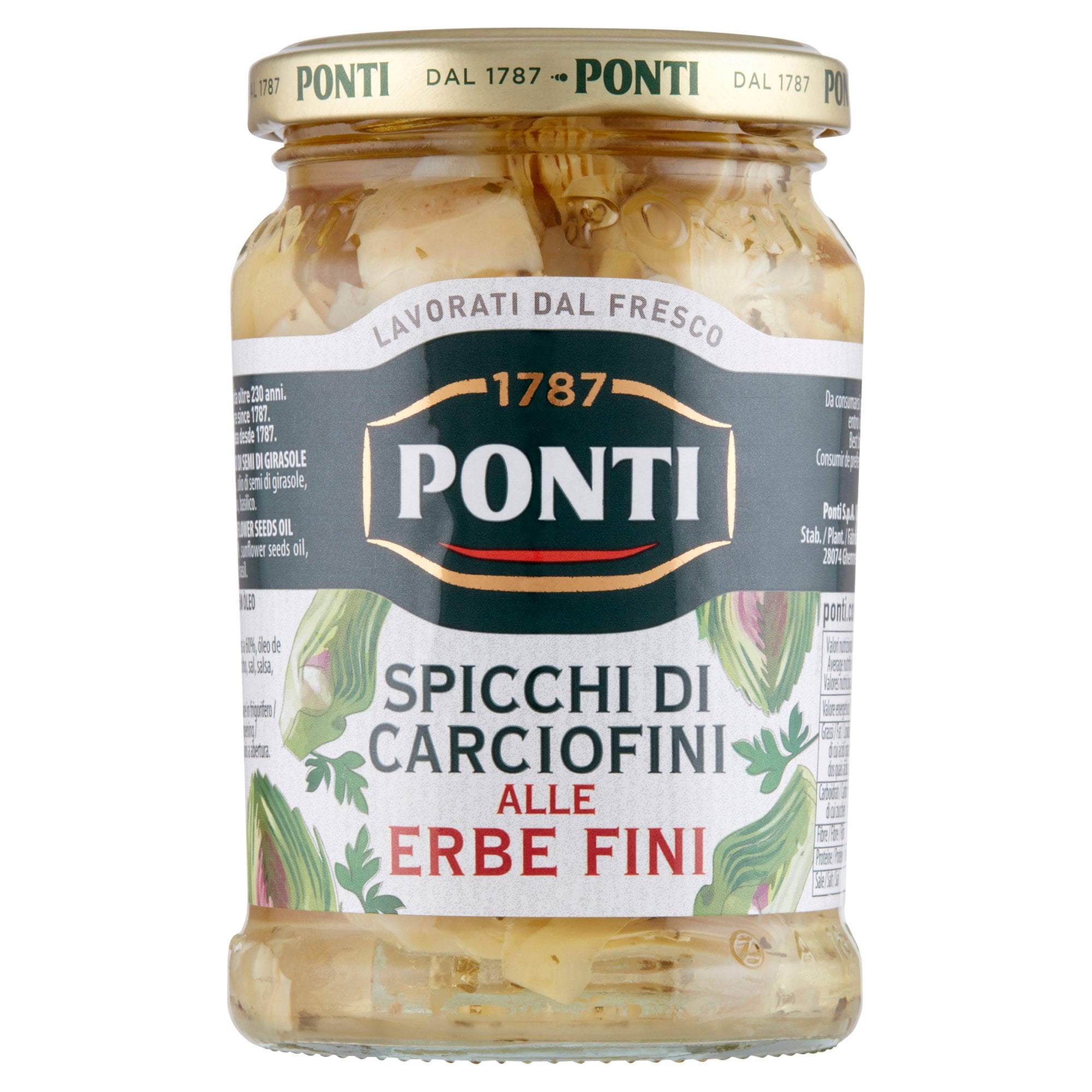 Ponti Articsóka napraforgóolajban zöldfűszerekkel (280 g)