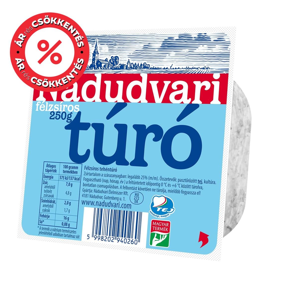 Nádudvari Félzsíros túró