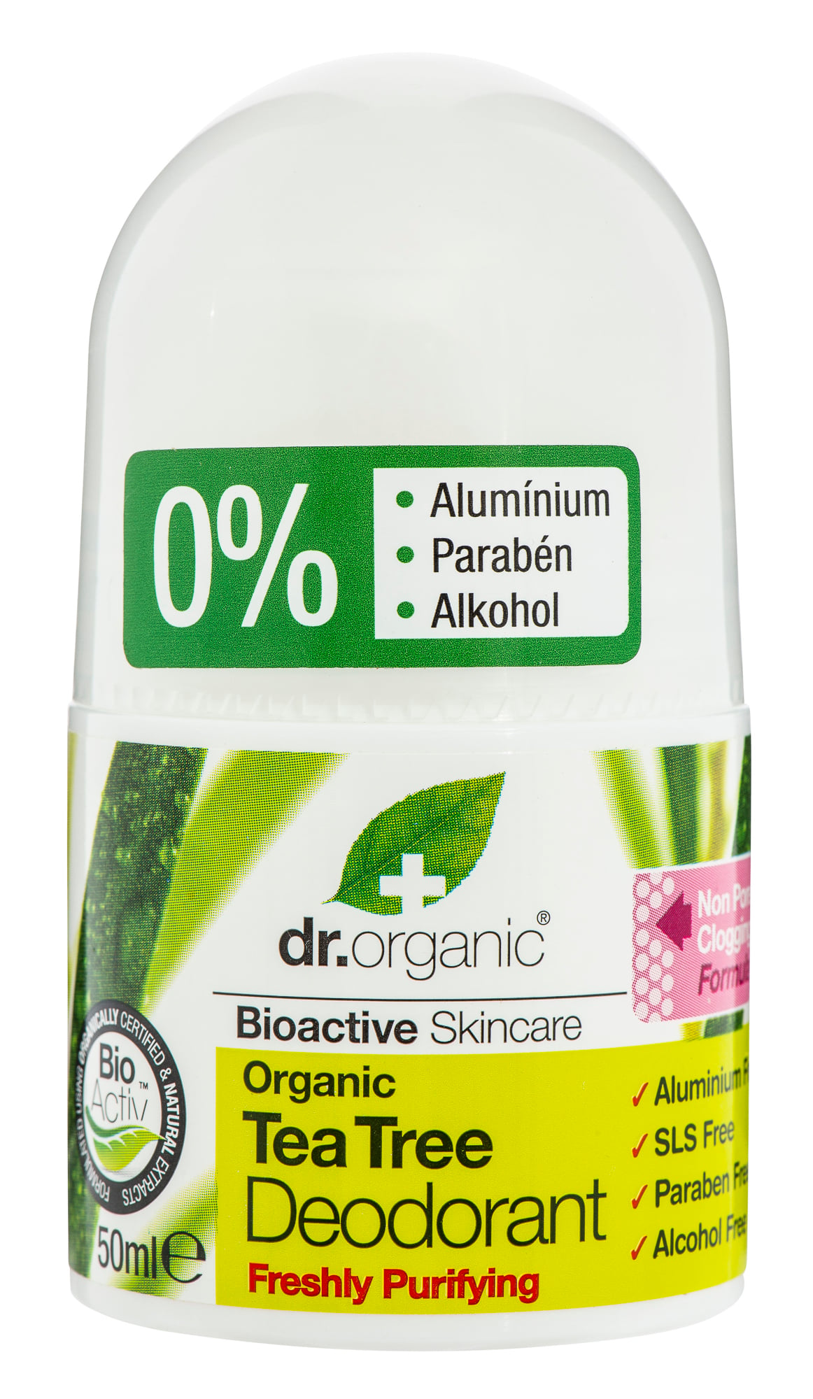Dr. Organic Alumíniummentes golyós dezodor BIO Teafaolajjal