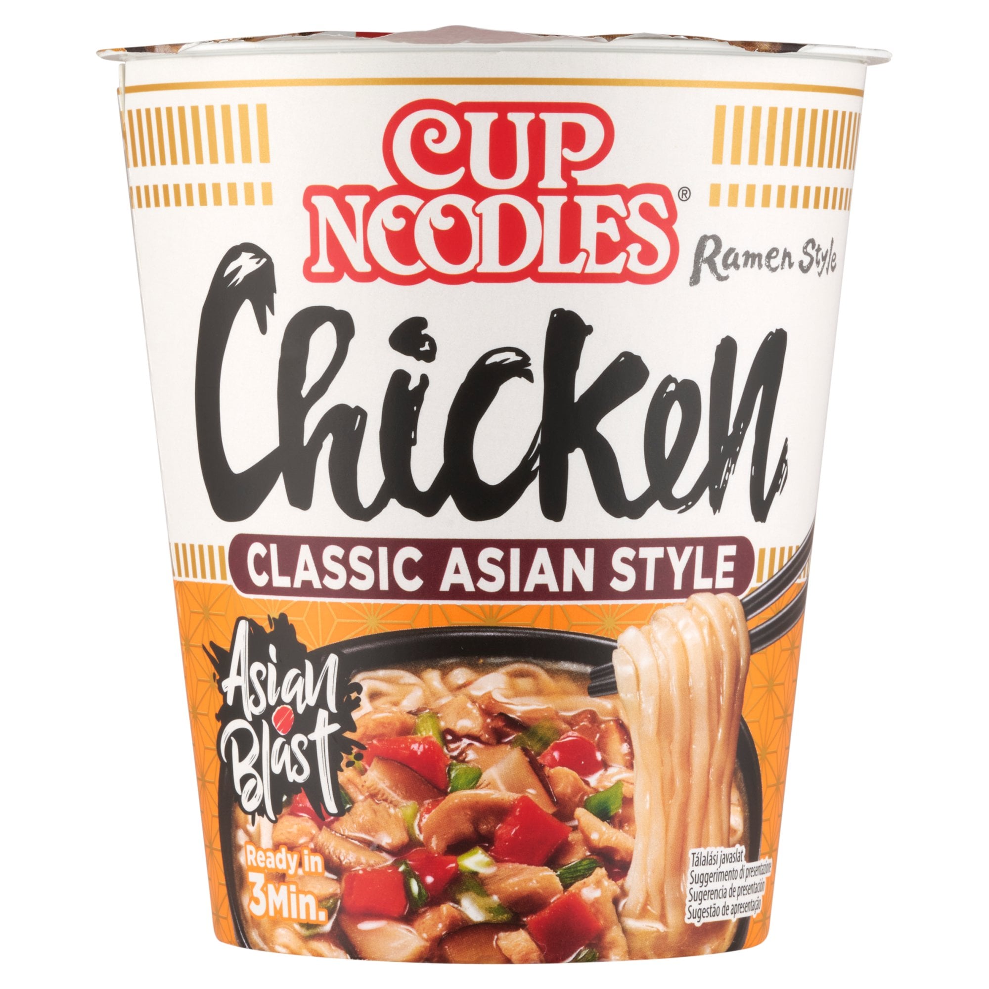 Nissin Cup Noodles instant tésztaleves csirkehús ízesítéssel