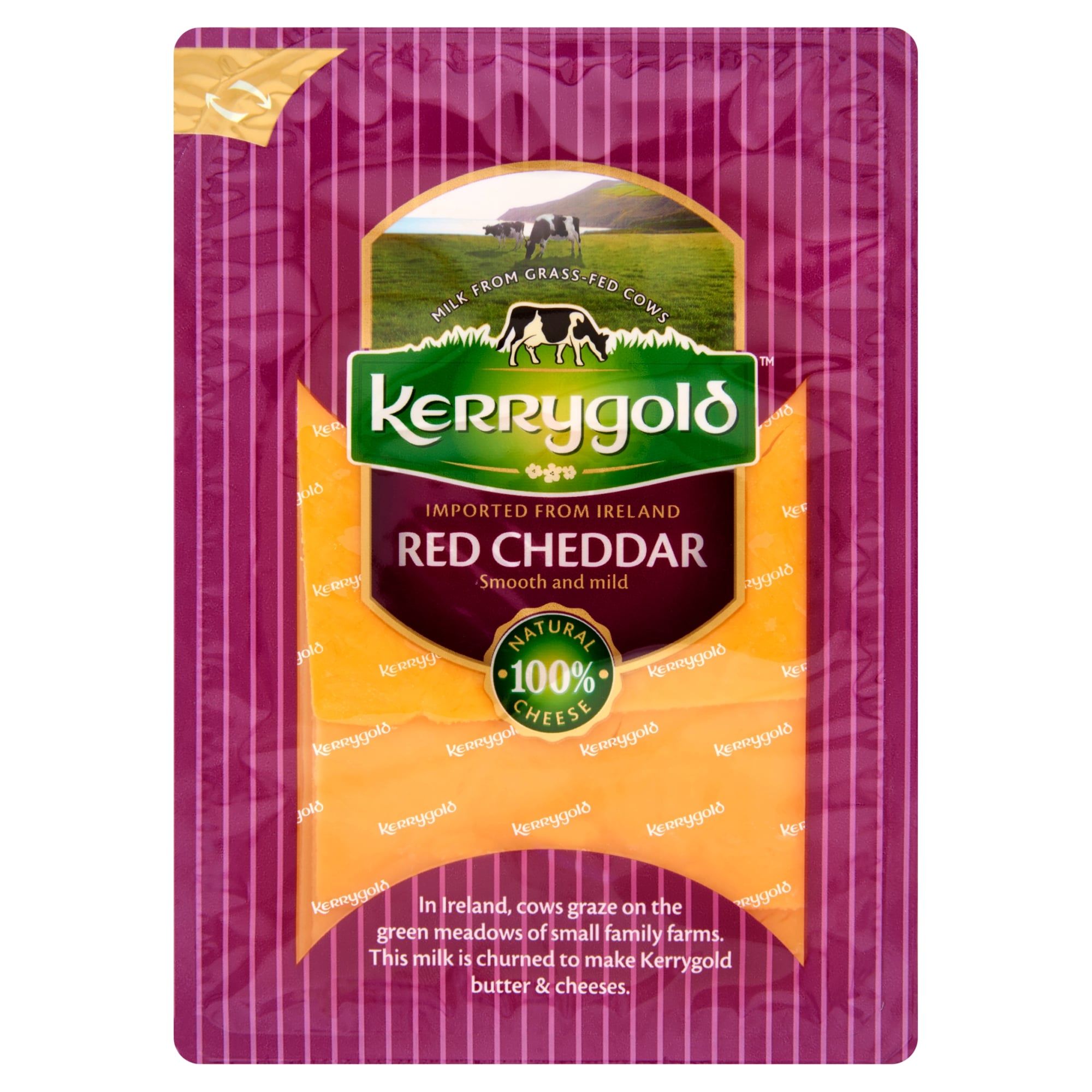 Kerrygold Szeletelt zsíros, kemény, vörös cheddar sajt