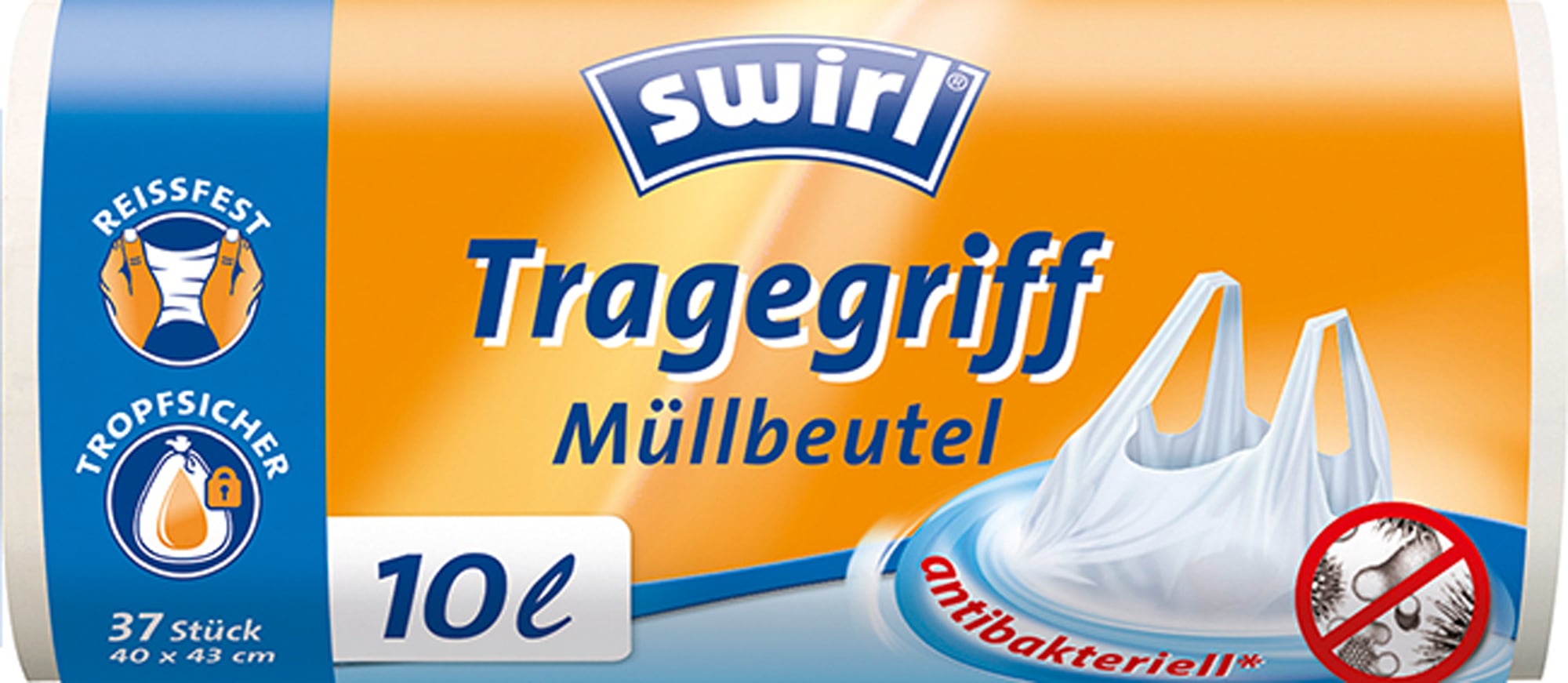 Swirl Antibakteriális szemeteszsák 10L