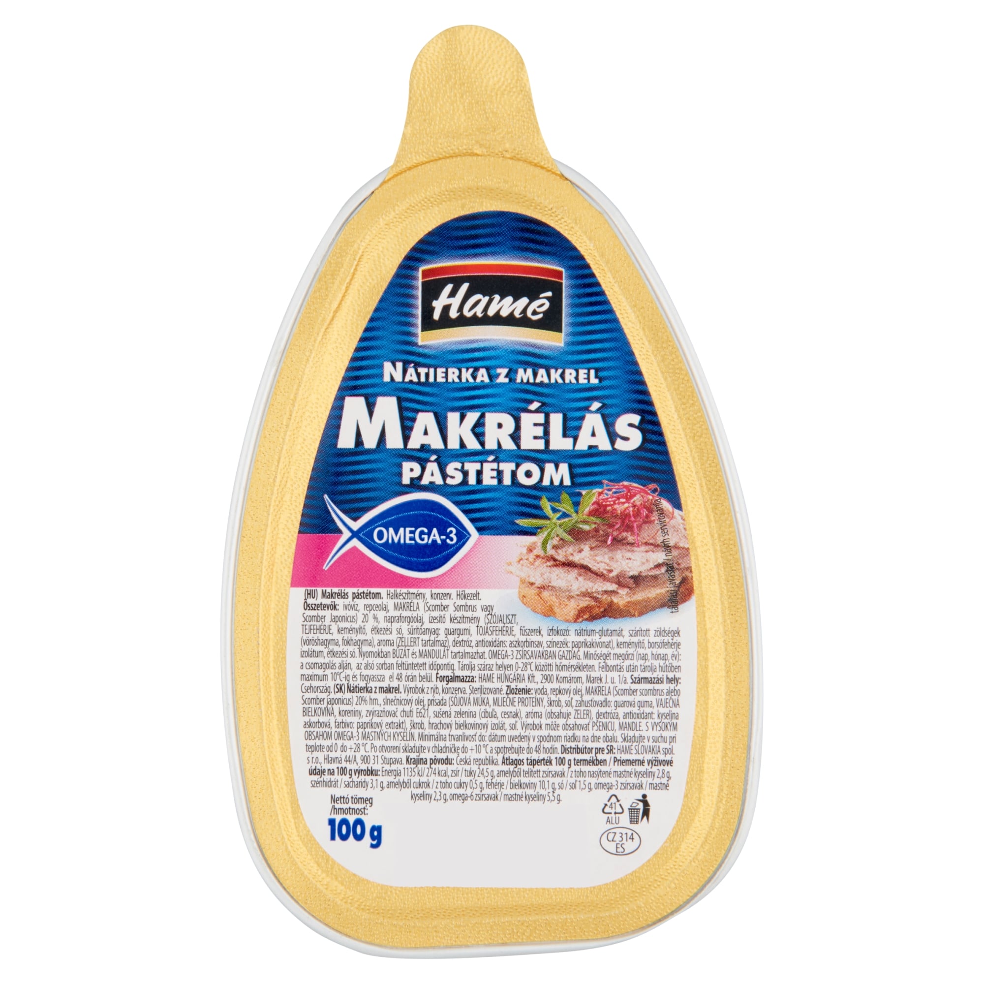Hamé makrélás pástétom