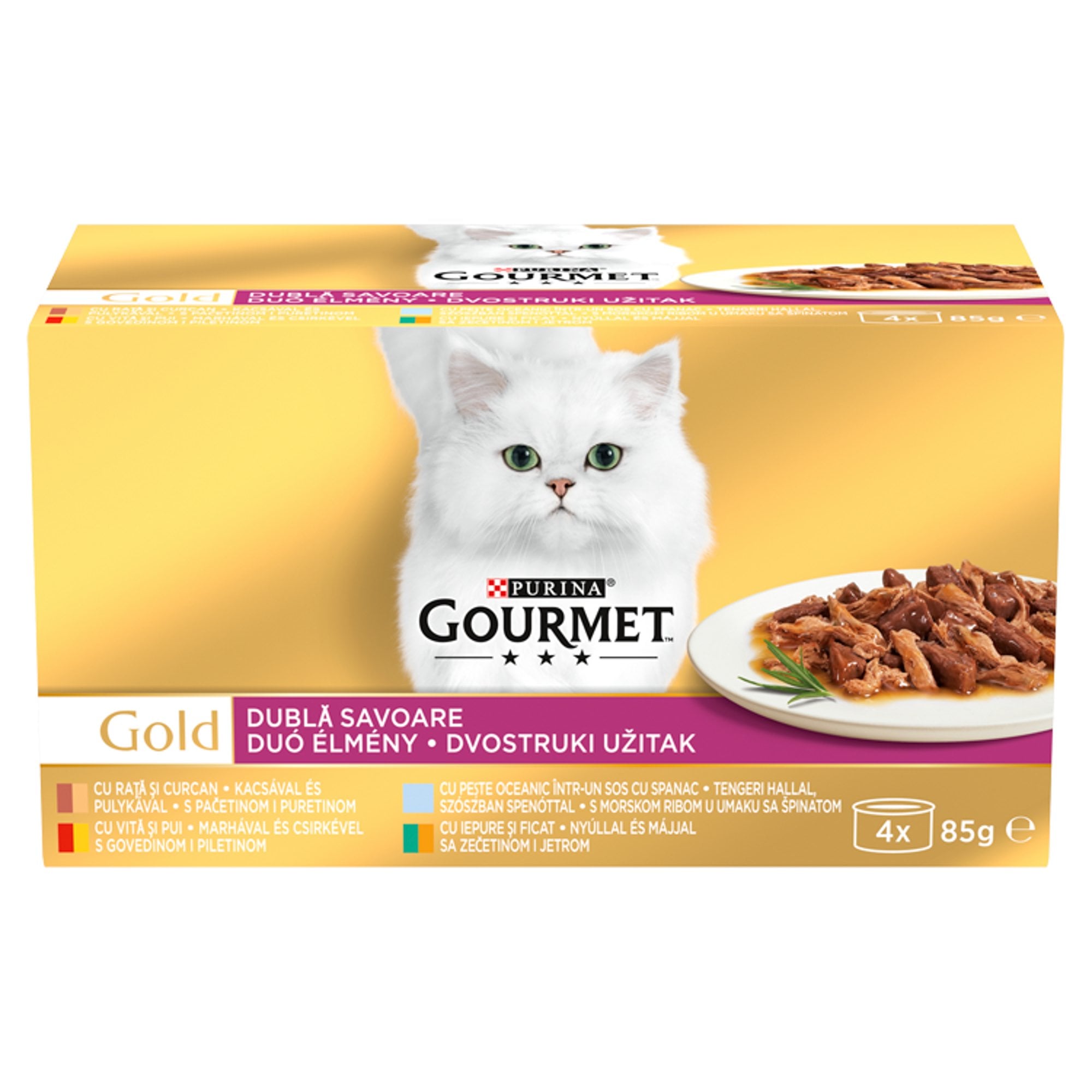 Gourmet Gold Duó élmény nedves macskaeledel 4x85g