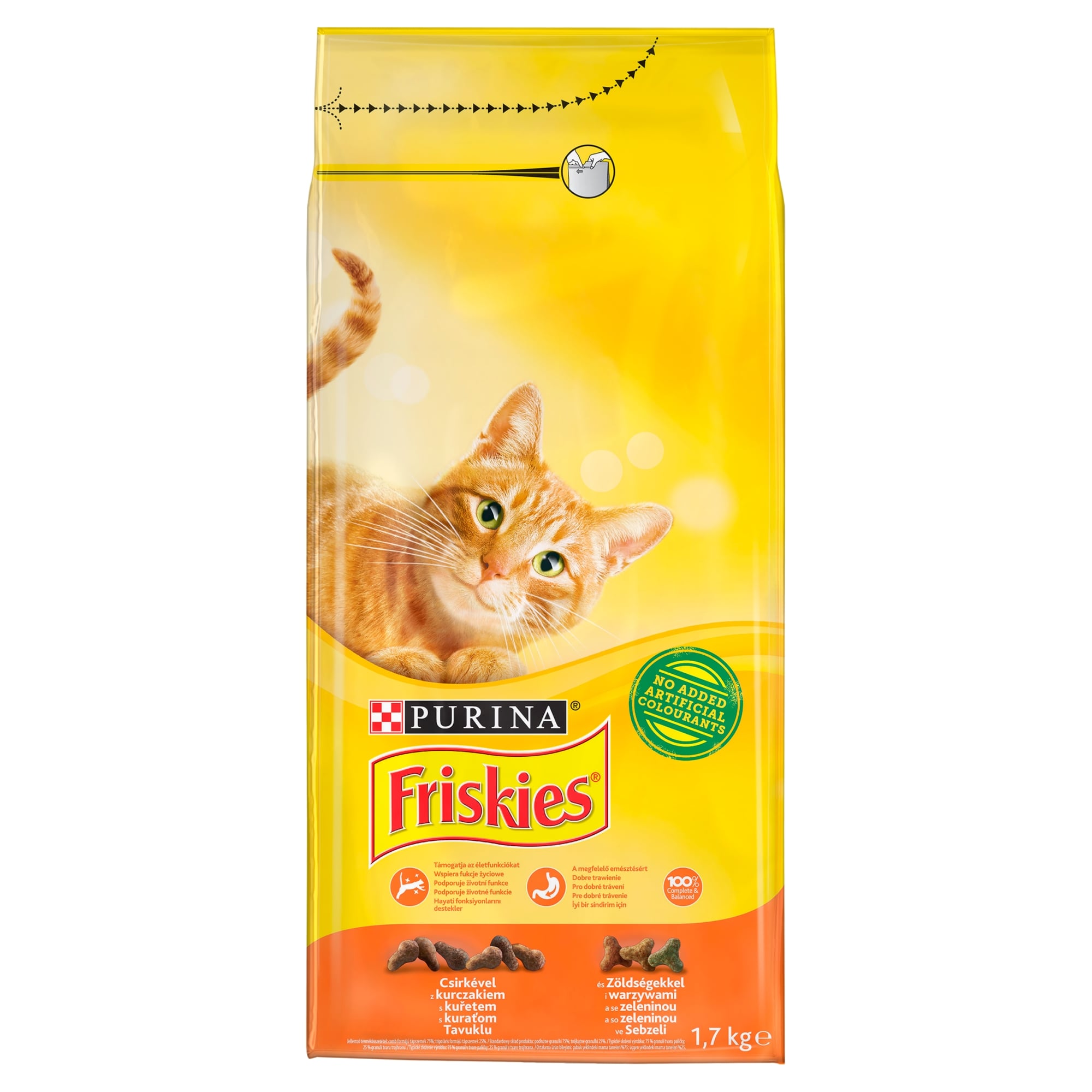 Friskies száraz macskaeledel csirkével és hozzáadott zöldségekkel