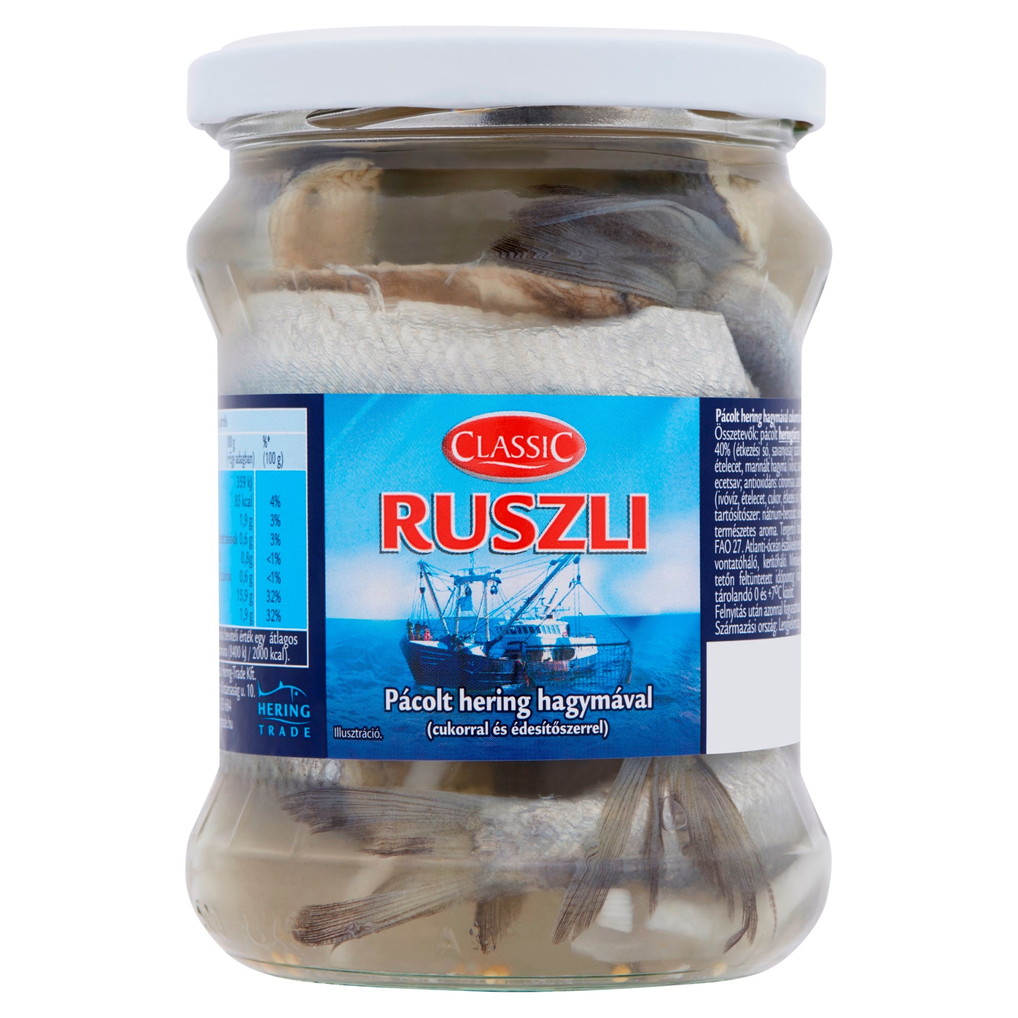 Classic ruszli pácolt hering hagymával és édesítőszerrel