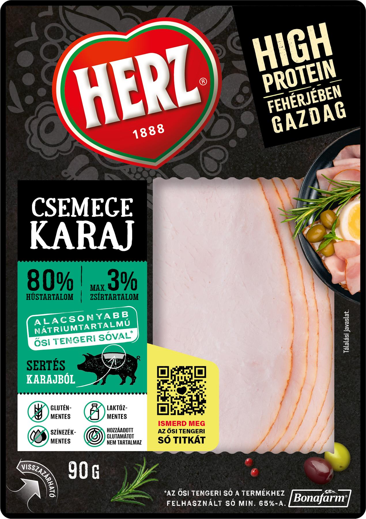Herz csemege karaj, szeletelt