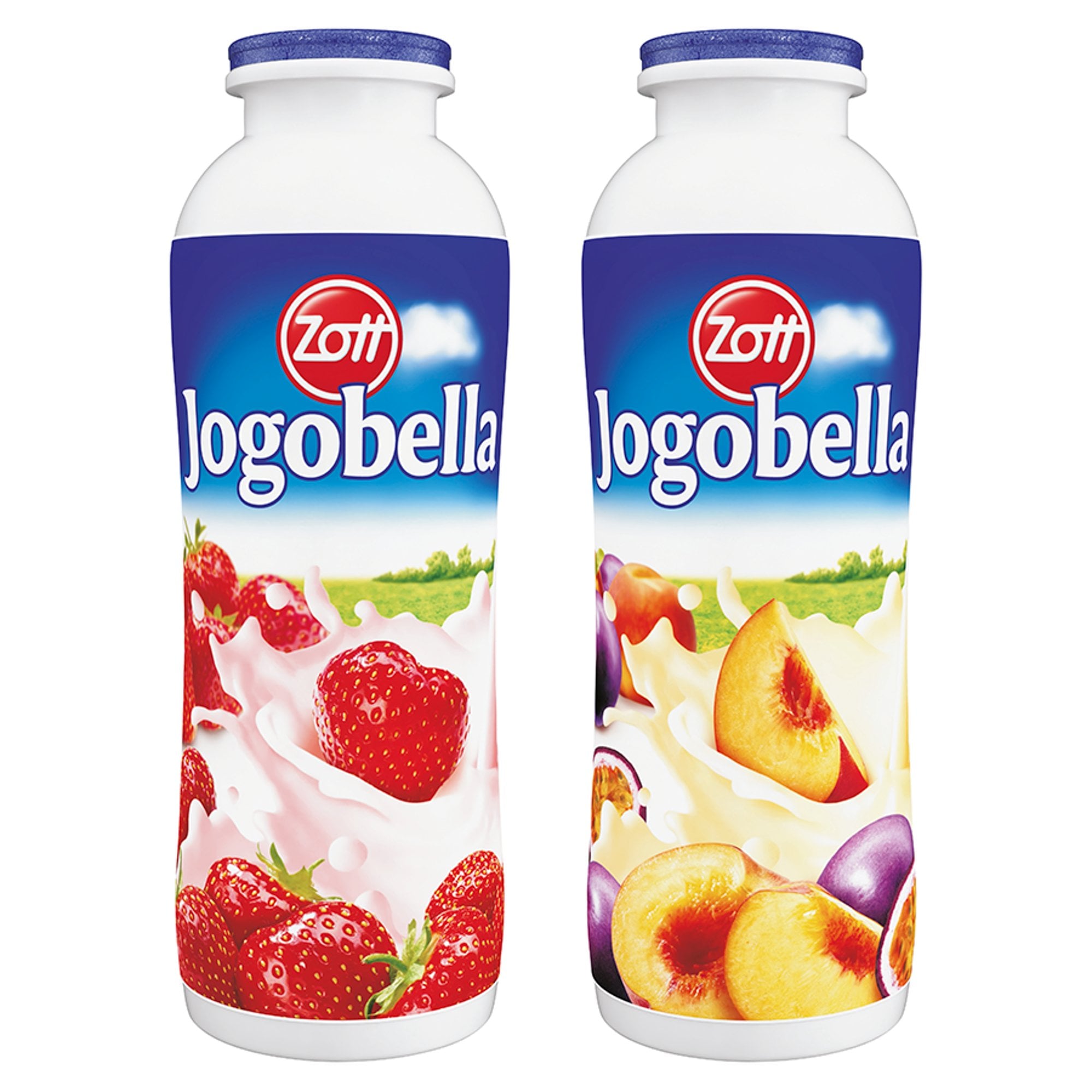 Jogobella Joghurtital eper / őszibarack-maracuja, többféle ízben