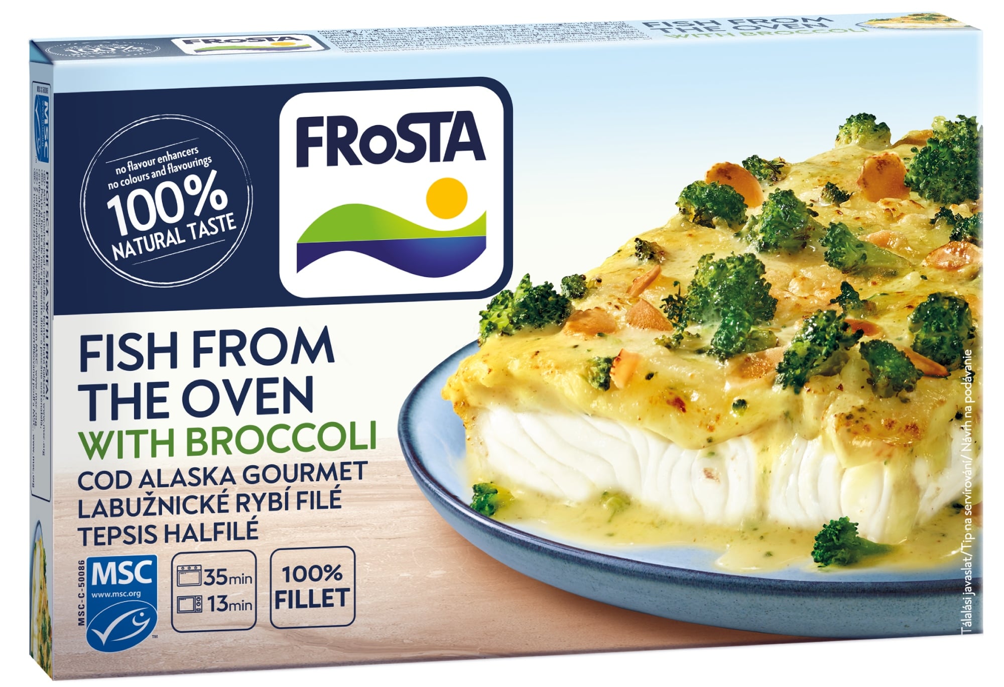 FRoSTA Tepsis halfilé brokkolis szósszal