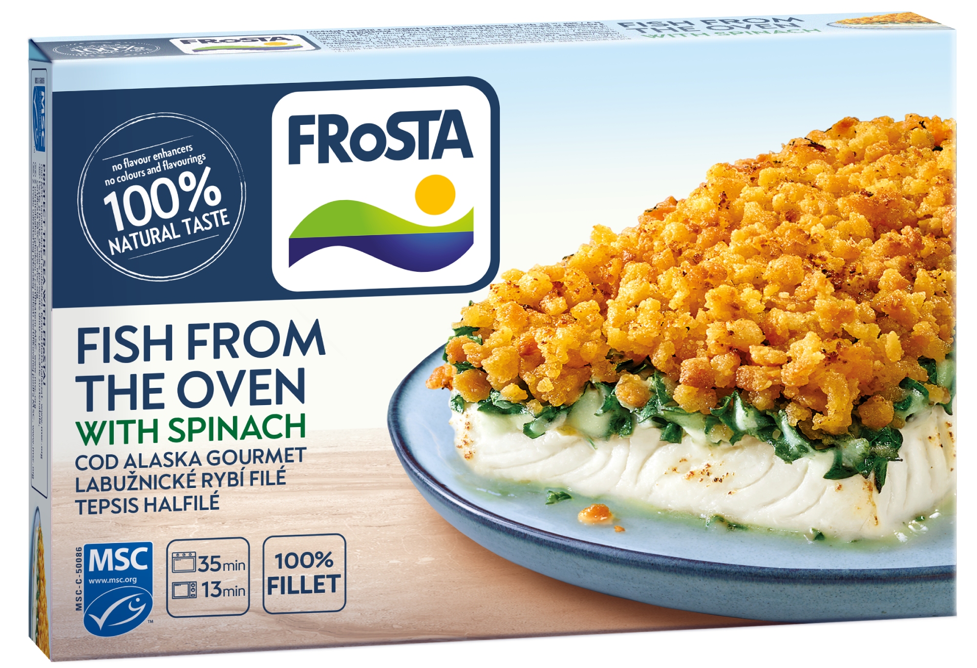 FRoSTA Tepsis halfilé spenóttal