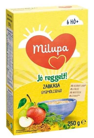 Milupa Jó reggelt! gyümölcsduó zabkása 225 g 6 hónapos kortól