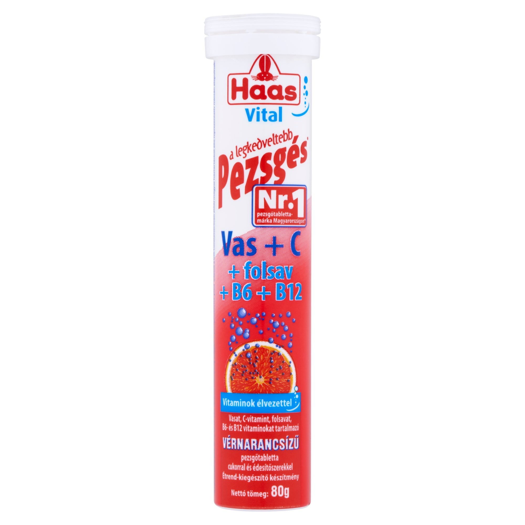 Haas Pezsgőtabletta Vas + C