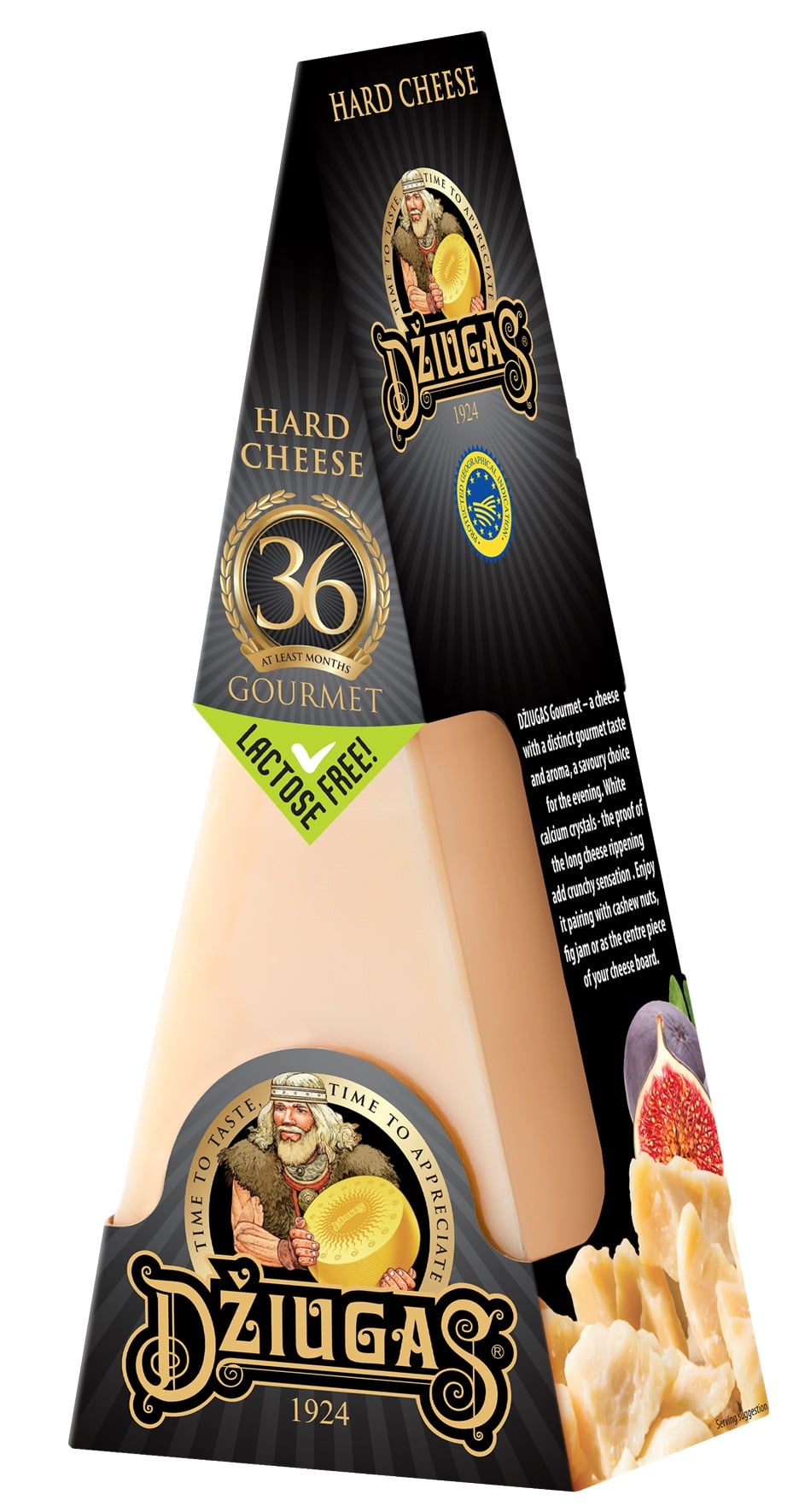 Dziugas Gourmet laktózmentes kemény sajt, 36 hónapig érlelt